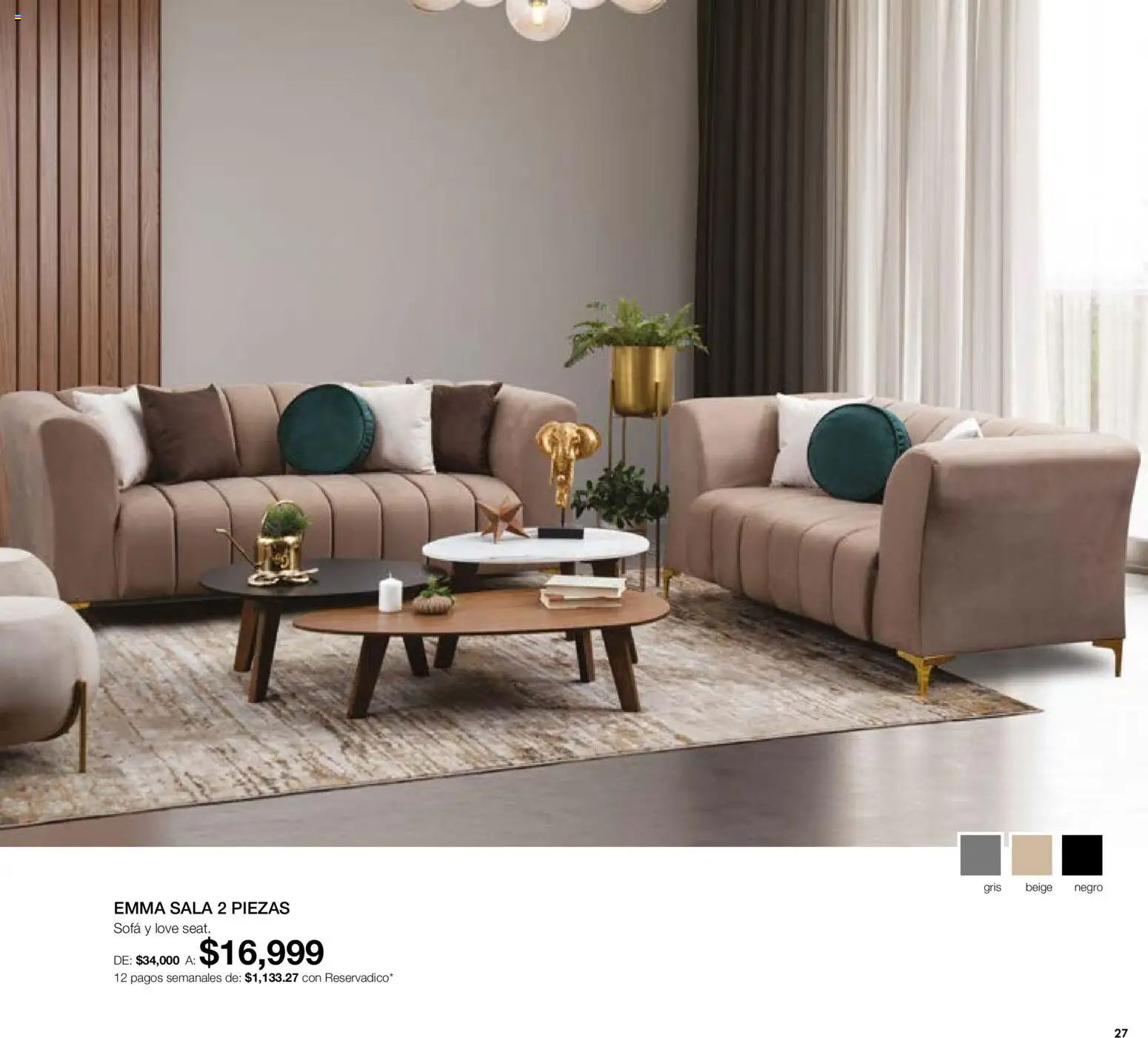 Nuevas ofertas de Muebles Dico válidas en toda la República Mexicana desde el 07.05.2026. ¡Encuentra las mejores ofertas en Muebles Dico catálogo Medio año, medio precio! | Página: 27