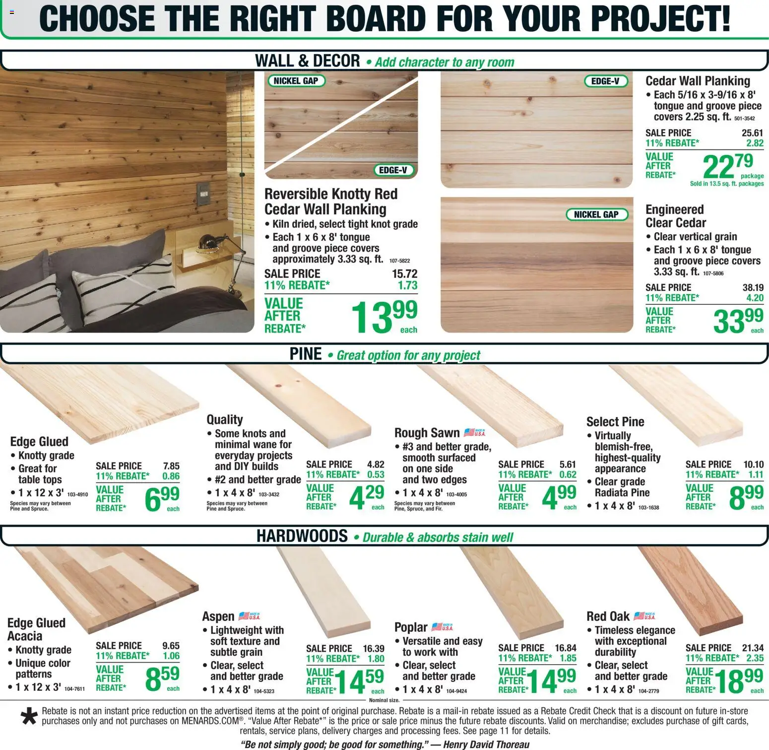 Menards - Weekly Ad - valid from 07/08/2026 | Page: 9 | Products: Table