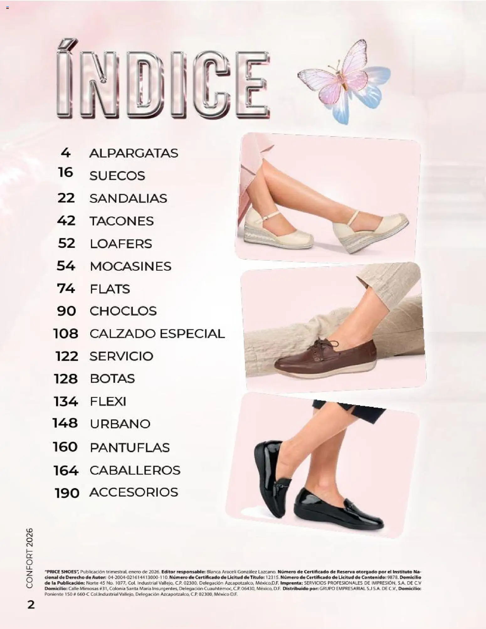 Nuevas ofertas de Price Shoes válidas en toda la República Mexicana desde el 24/08/2026. ¡Encuentra las mejores ofertas en Price Shoes catálogo Confort! | Página: 2 | Productos: Mocasines, Alpargatas, Botas, Pantuflas