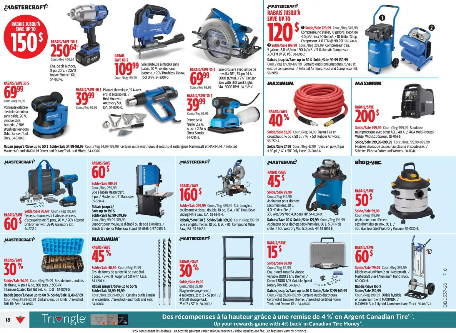 Canadian Tire flyer valid from Sep 10, 2026 | Page: 18 | Products: Compressor, Game, Cutter, Grinder
