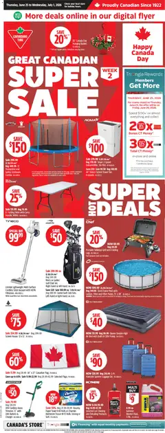 Preview of Canadian Tire weekly flyer from shop Canadian Tire valid from Jun 25, 2026