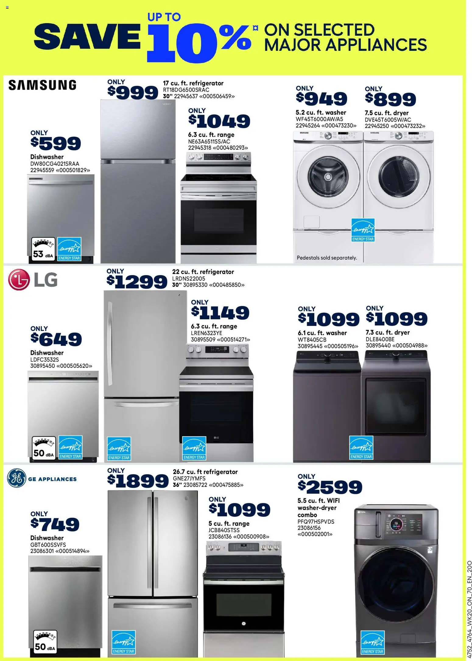 Rona flyer valid from 11.06.2026 | Page: 20 | Products: Refrigerator, Dryer, Dishwasher