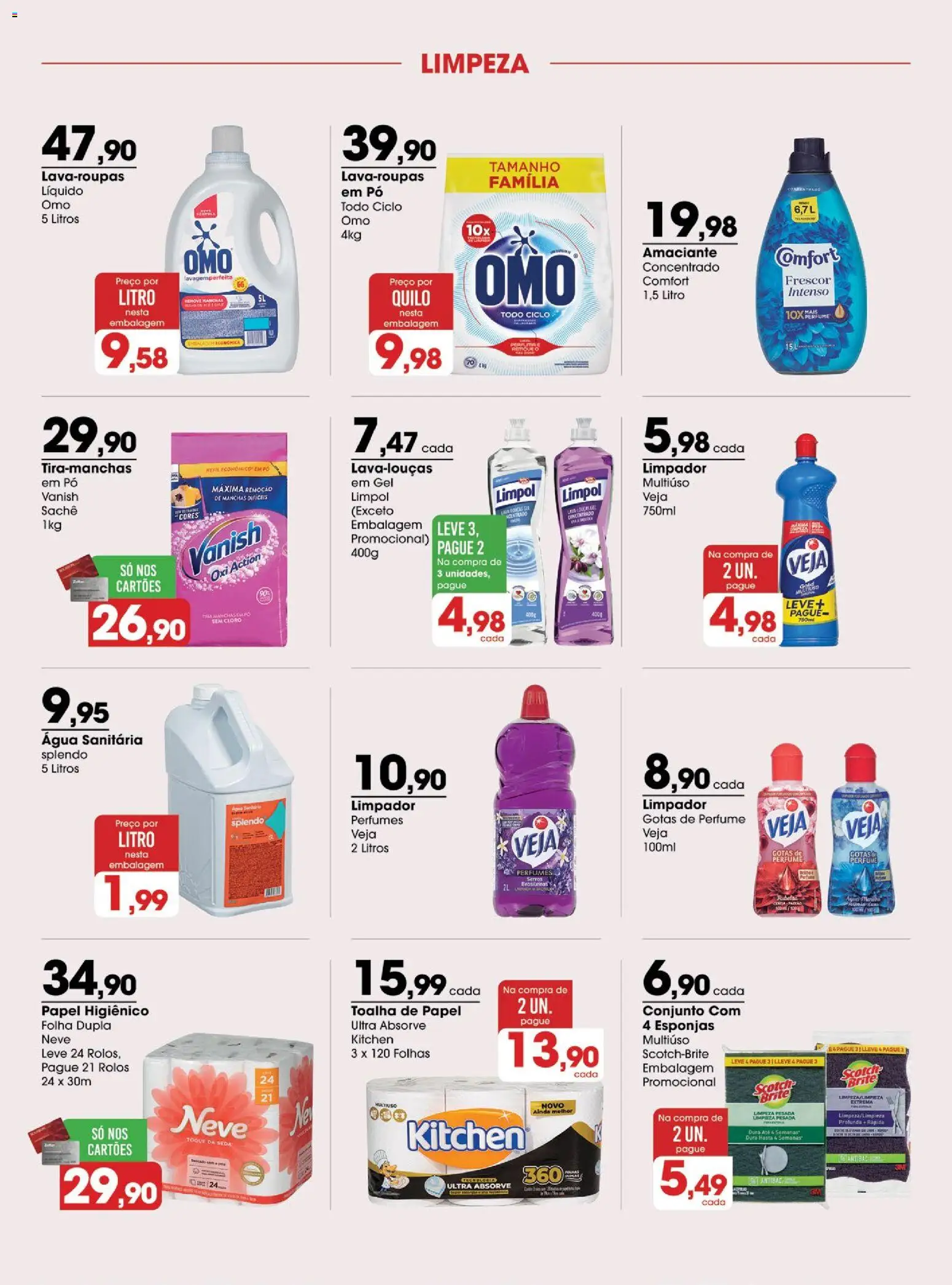 Zaffari Folheto - válido de 29/09/2026 | Página: 12 | Produtos: Esponjas, Perfume, Pó, Papel higiênico