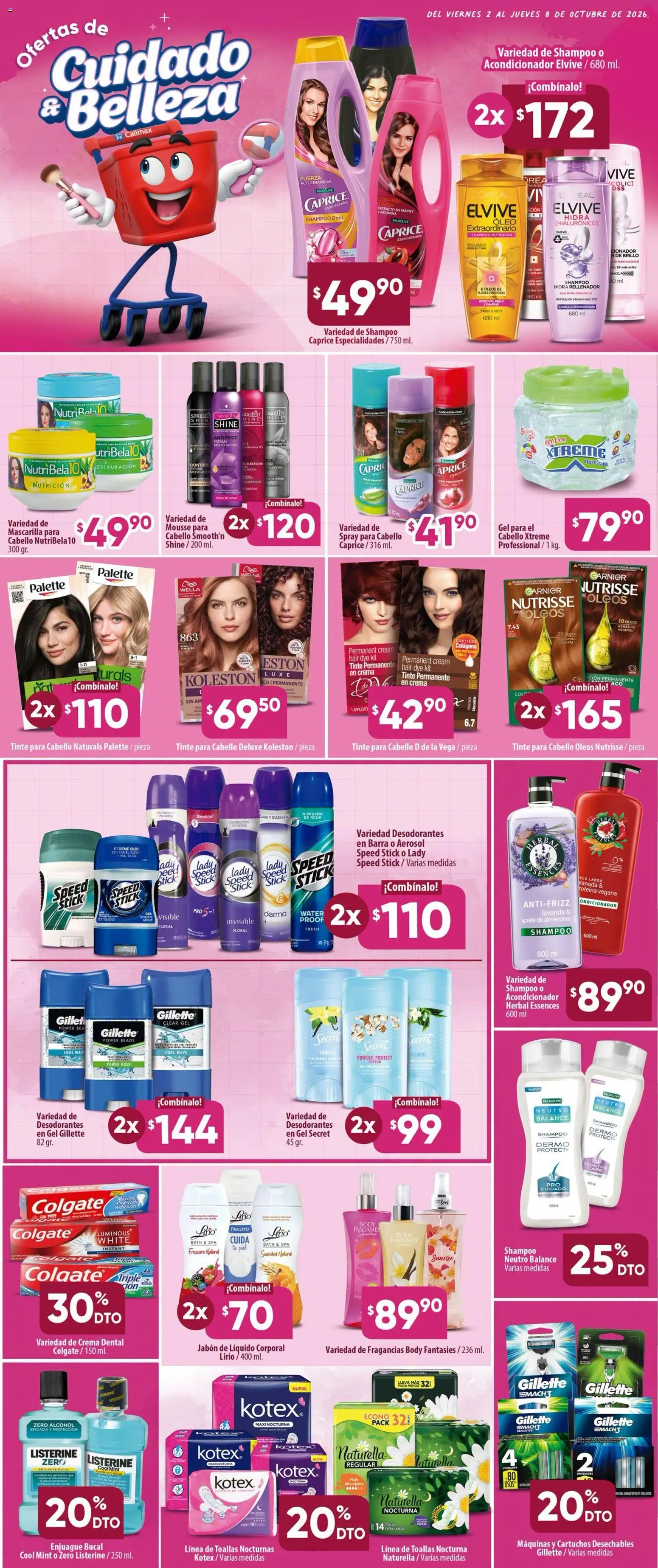 Nuevas ofertas de Calimax válidas en toda la República Mexicana desde el 02/10/2026. ¡Encuentra las mejores ofertas en Calimax folleto Mexicali y SLRC! | Página: 3