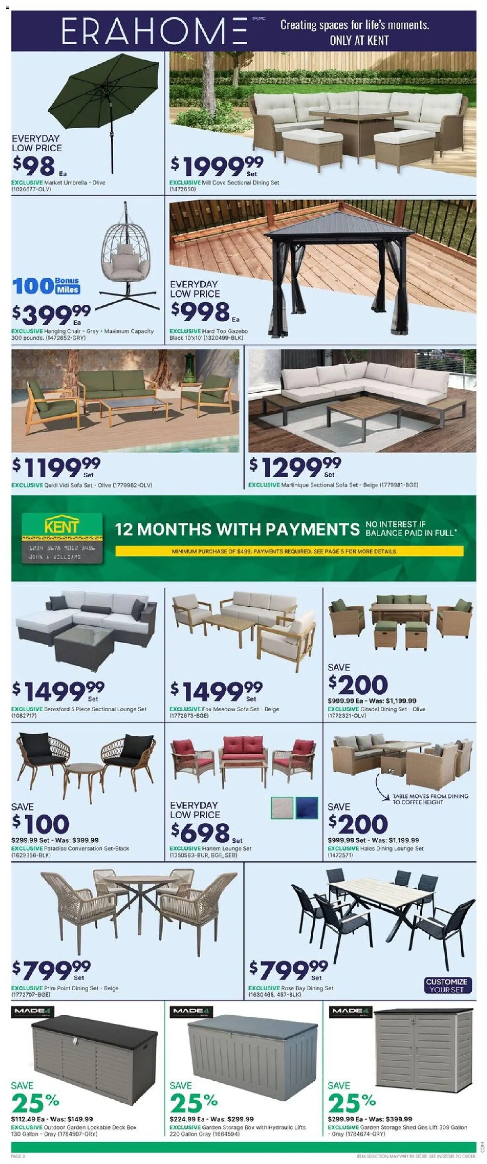 Kent flyer valid from 21.05.2026 | Page: 4 | Products: Umbrella, Table, Chair, Box