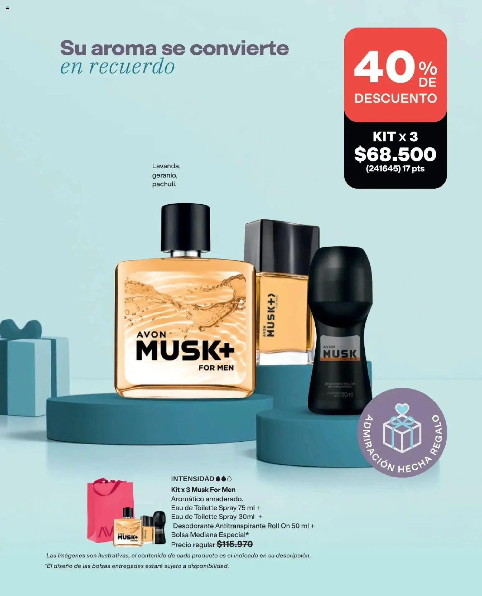 Avon revista - valida desde el 01.09.2026 | Página: 44 | Productos: Bolsa, Eau de toilette, Desodorante, Antitranspirante