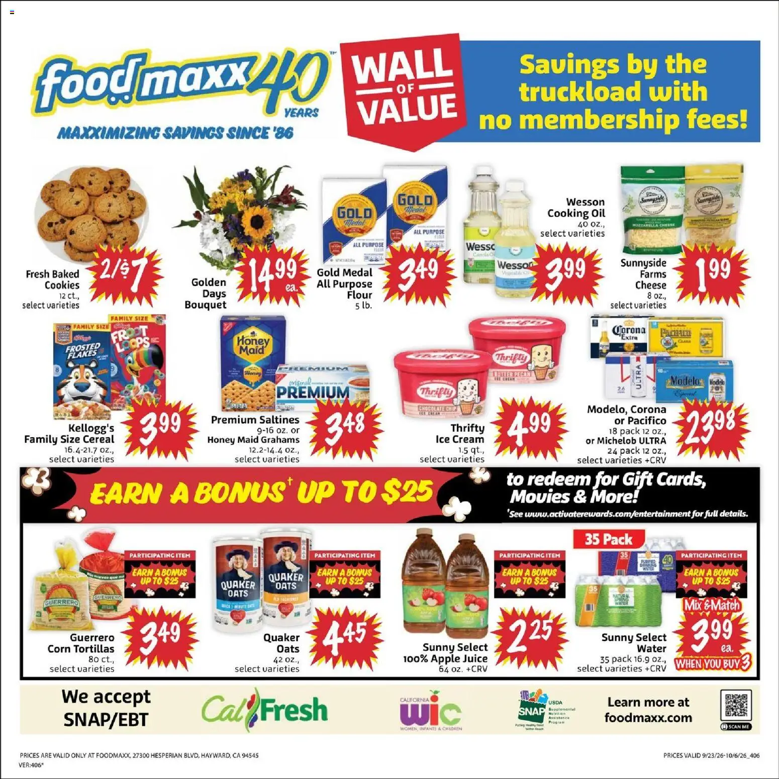FoodMaxx Weekly Ad - valid from 09/23/2026 | Page: 2 | Products: Flakes, Ice, Cereal, Flour