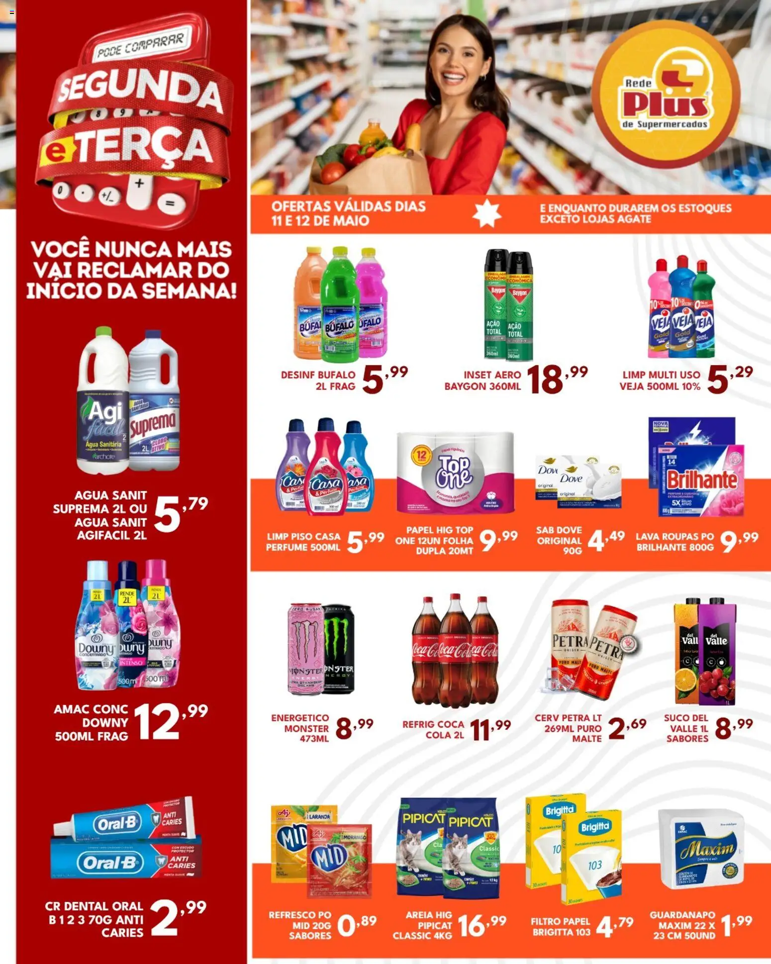 Rede Plus Supermercados Folheto - válido de 11.05.2026 | Página: 2 | Produtos: Perfume, Areia, Dove, Água sanitária