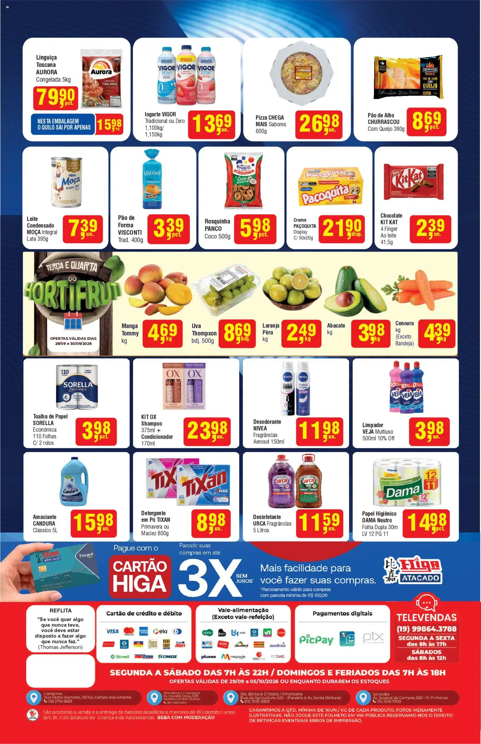 Higa Atacado Folheto - válido de 29/09/2026 | Página: 2 | Produtos: Alho, Pó, Pao de alho, Aliança