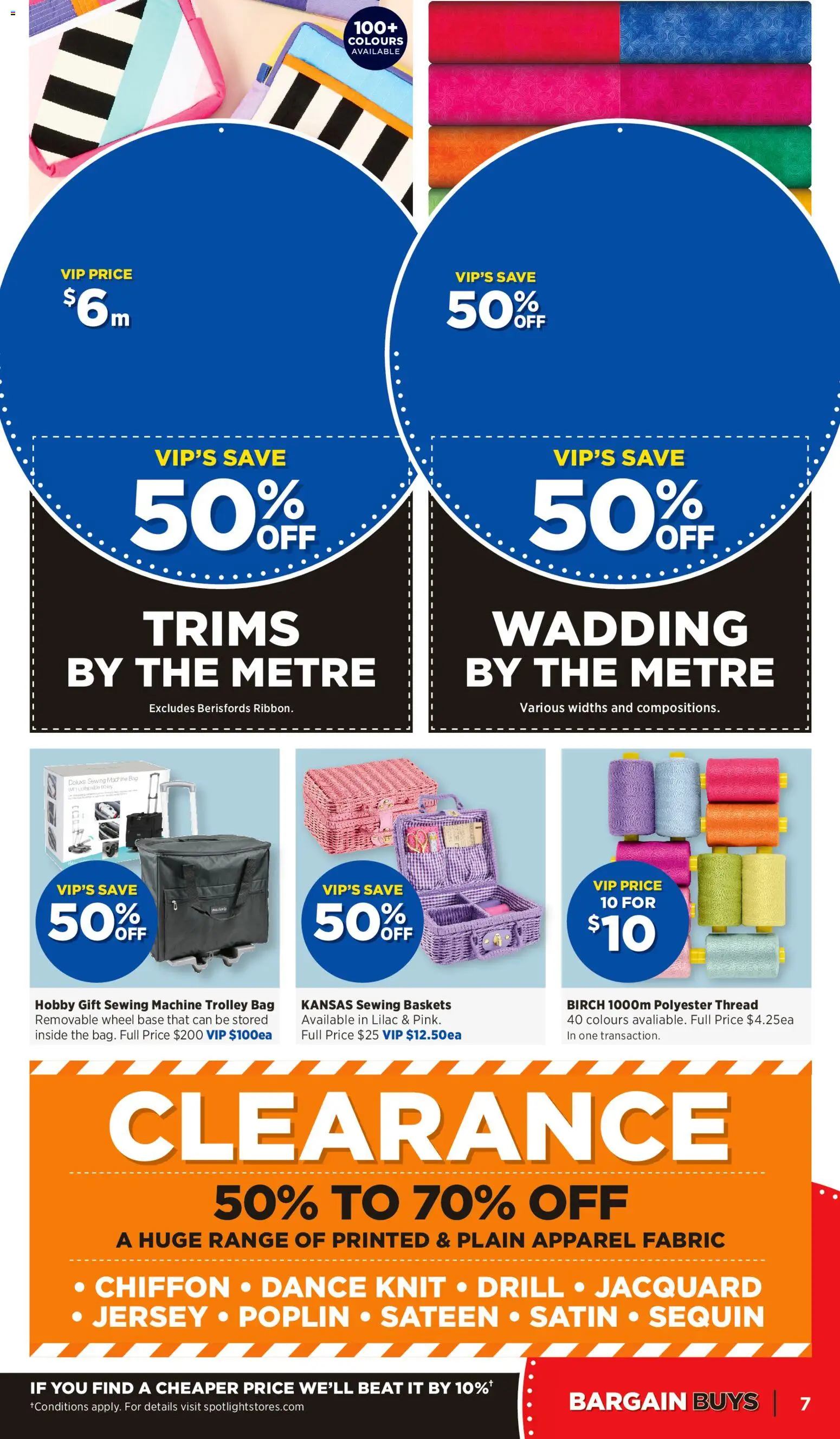Spotlight catalogue - valid from 08/07/2026 | Page: 7 | Products: Trolley, Bag, Sewing machine