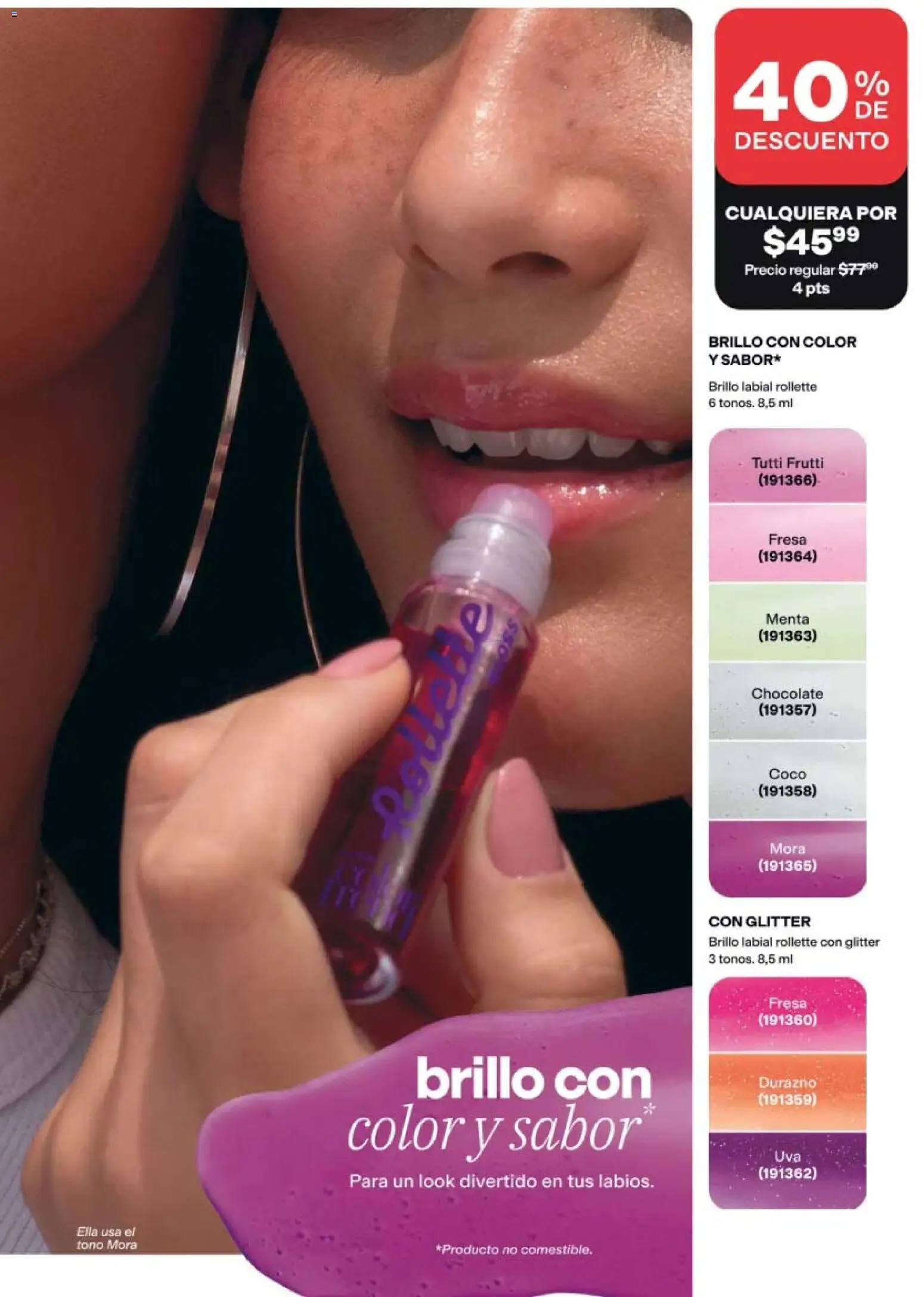 Nuevas ofertas de AVON válidas en toda la República Mexicana desde el 21/08/2026. ¡Encuentra las mejores ofertas en AVON campaña 13 2026! | Página: 51 | Productos: Durazno, Brillo, Glitter, Chocolate