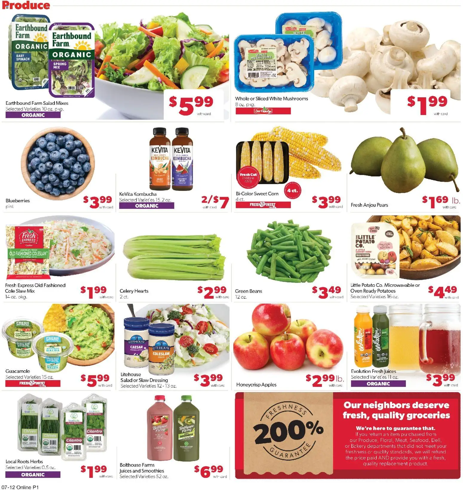 Family Fare Weekly Ad - MN - valid from 07/12/2026 | Page: 5 | Products: Mushrooms, Avocado, Potatoes, Oven