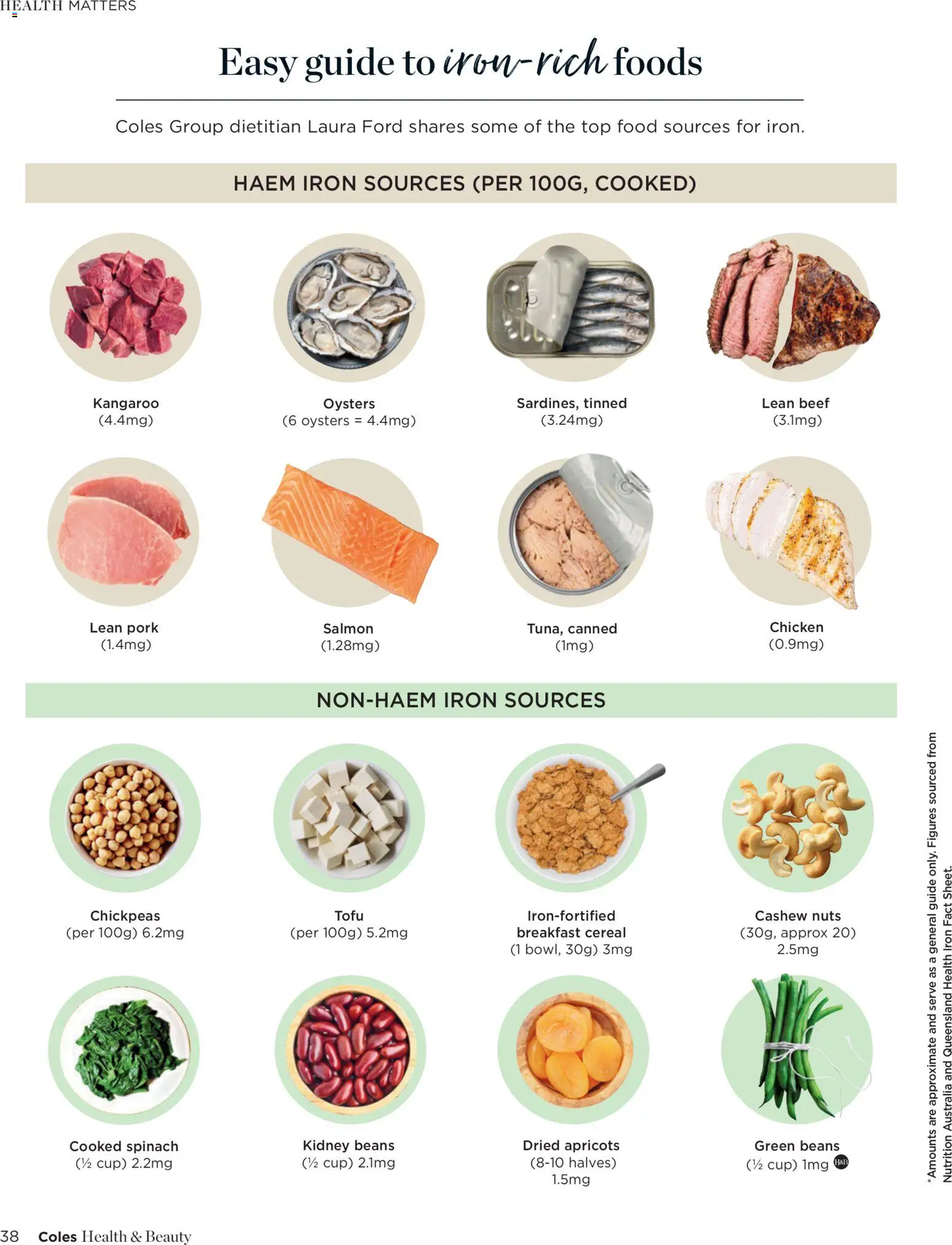 Coles catalogue - valid from 01/07/2026 | Page: 38 | Products: Beef, Cereal, Oysters, Nuts