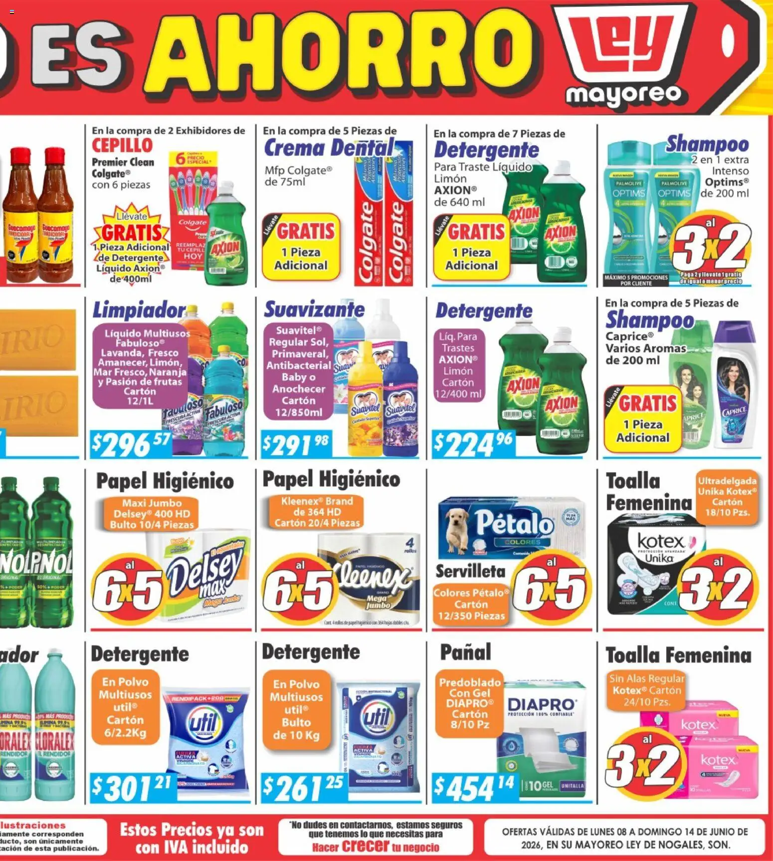 Nuevas ofertas de Casa Ley válidas en toda la República Mexicana desde el 08.06.2026. ¡Encuentra las mejores ofertas en Casa Ley folleto Nogales! | Página: 6 | Productos: Cepillo, Toalla, Papel higiénico, Polvo