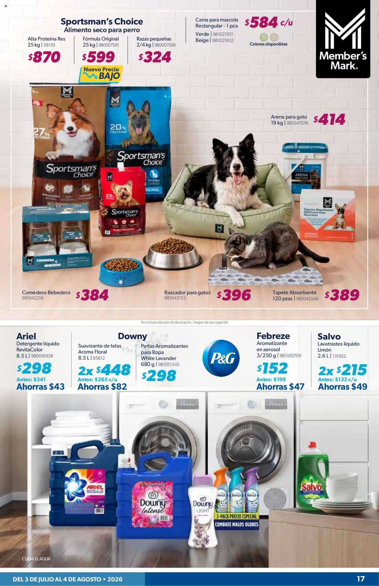 Nuevas ofertas de Sam's Club válidas en toda la República Mexicana desde el 03/07/2026. ¡Encuentra las mejores ofertas en Sam's Club catálogo Cuponera! | Página: 17 | Productos: Limón, Res, Ropa, Tapete