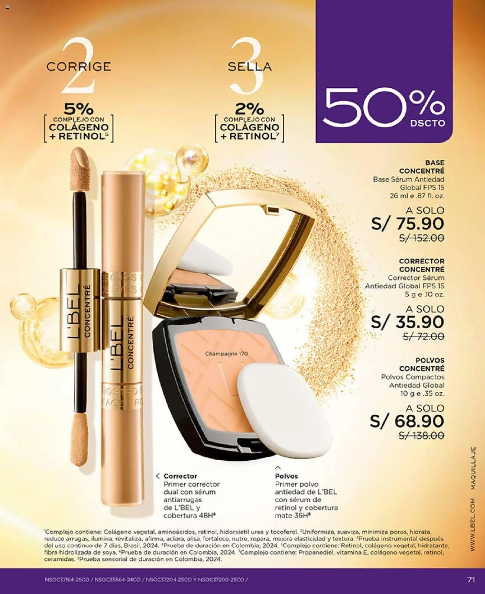 Catálogo L'Bel válido desde 16.05.2026 | Página: 75 | Productos: Maquillaje, Corrector, Polvo