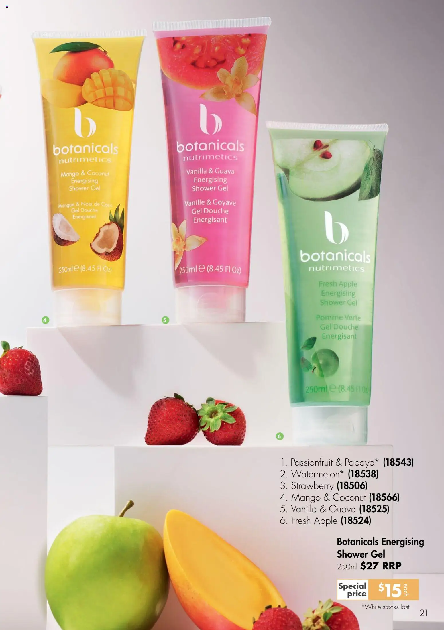 Nutrimetics catalogue - valid from 16/08/2026 | Page: 21 | Products: Shower gel, Passionfruit, Mango, Coconut
