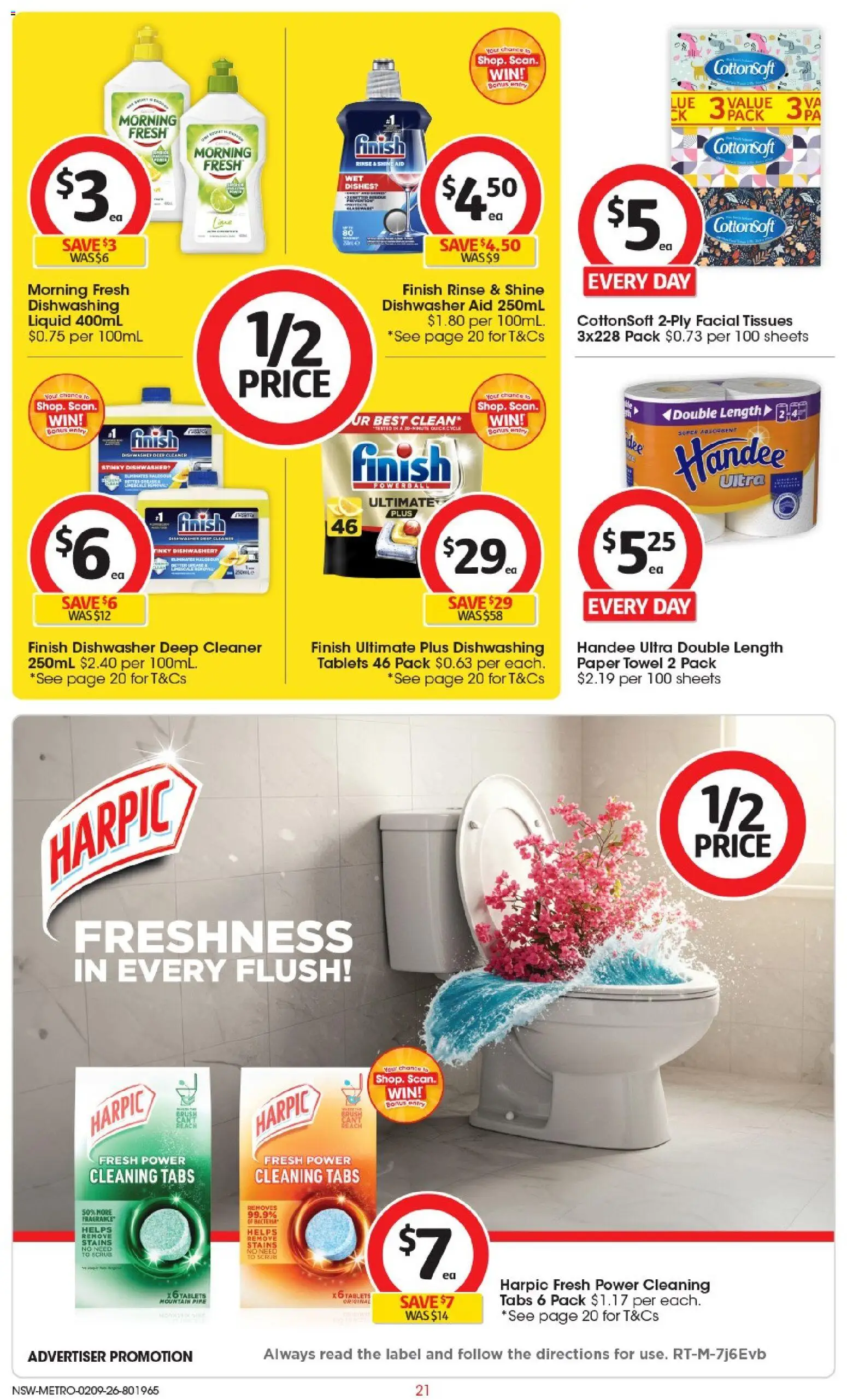 Coles catalogue - valid from 02/09/2026 | Page: 22 | Products: Toilet, Scrub, Dishwasher tablets, Tissues