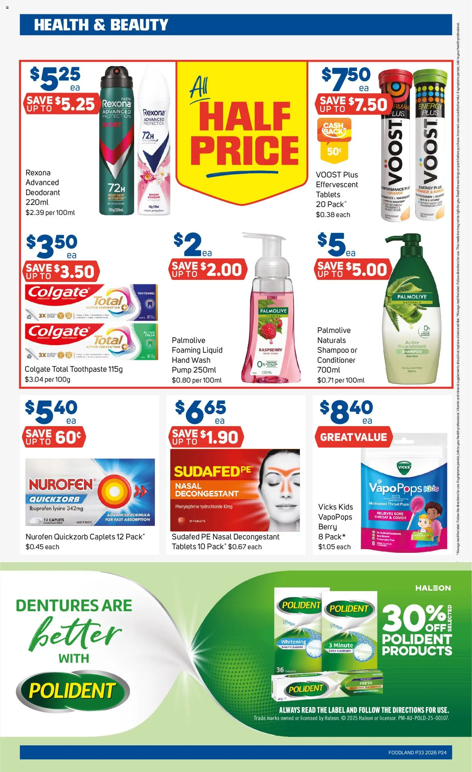Foodland catalogue - valid from 12/08/2026 | Page: 24 | Products: Deodorant, Toothpaste, Raspberry, Hand wash