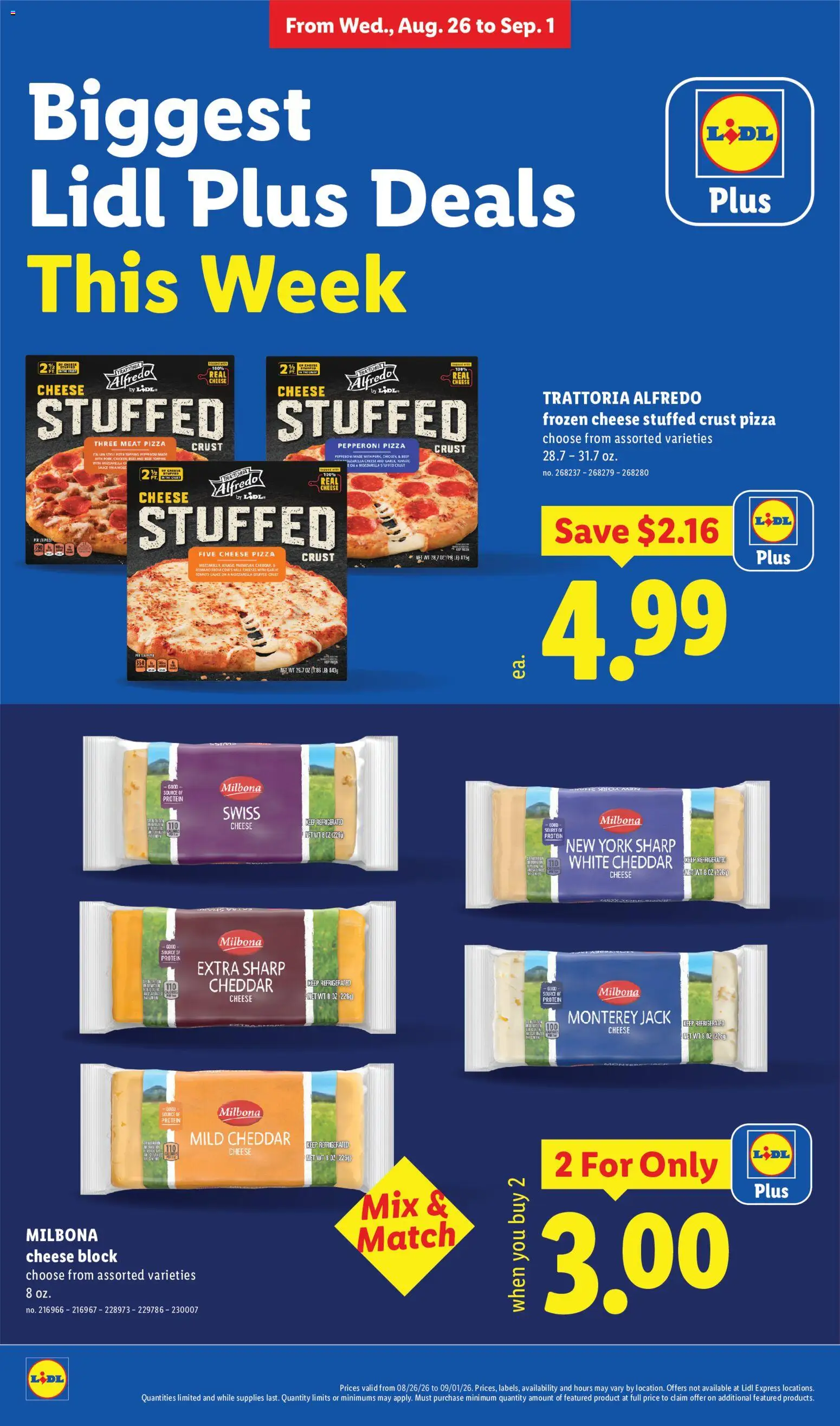 Lidl Weekly Ad - valid from 08/26/2026 | Page: 8 | Products: Meat, Protein, Beef, Mozzarella