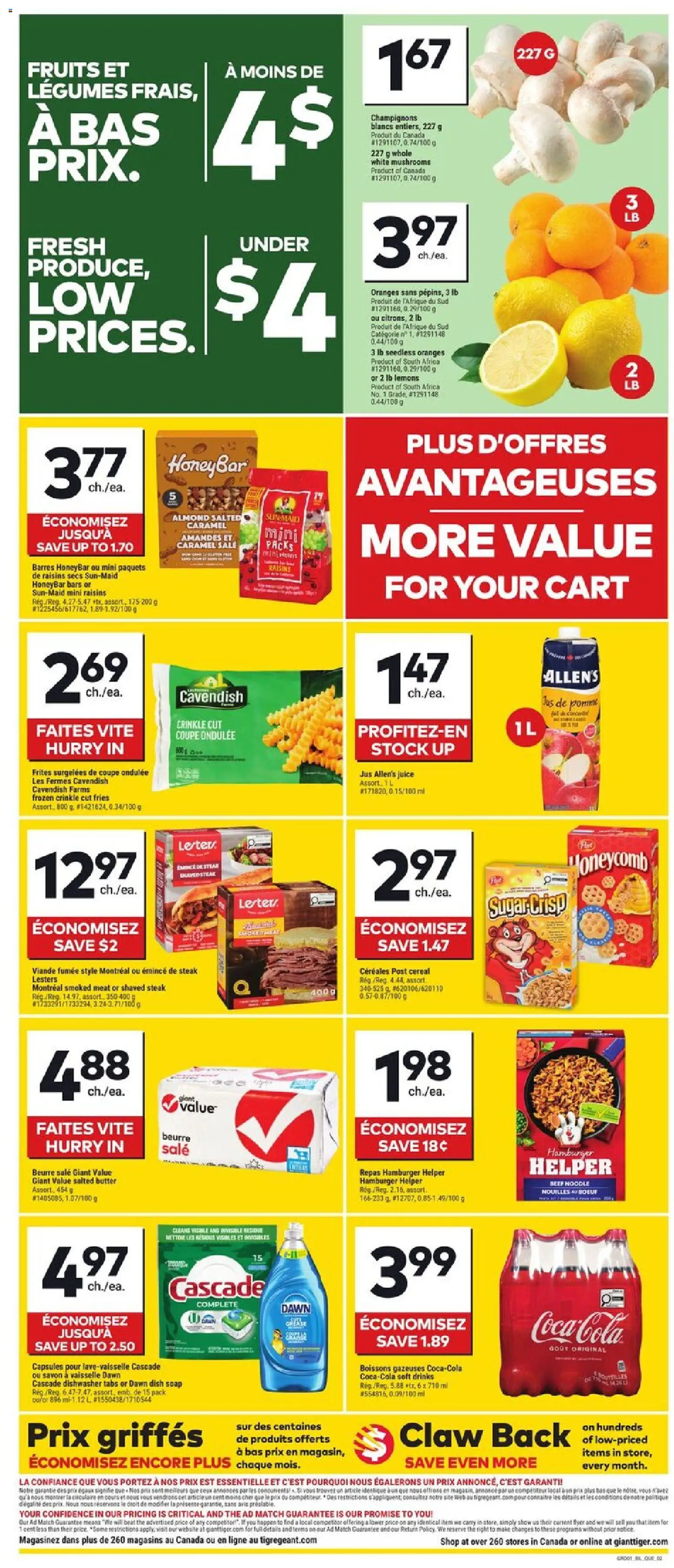 Giant Tiger flyer valid from Aug 5, 2026 | Page: 2 | Products: Beef, Dishwasher, Butter, Oranges