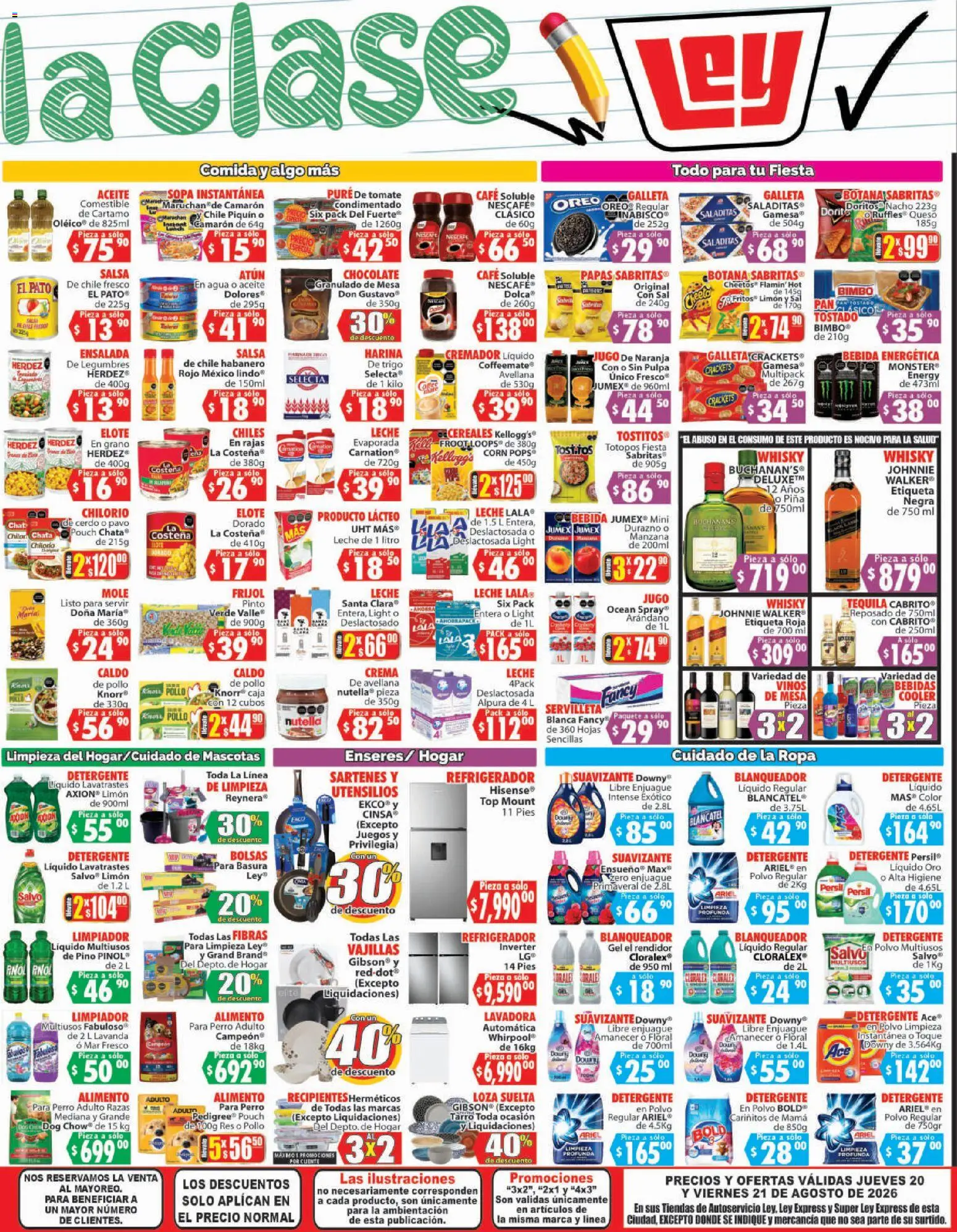 Nuevas ofertas de Casa Ley válidas en toda la República Mexicana desde el 20/08/2026. ¡Encuentra las mejores ofertas en Casa Ley folleto Autoservicio! | Página: 4 | Productos: Atún, Leche, Ropa, Puré