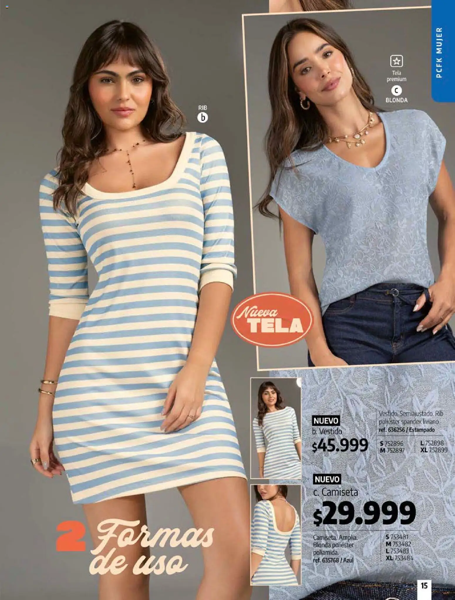 Pacifika revista - valida desde el 18/09/2026 | Página: 15 | Productos: Camiseta, Vestido