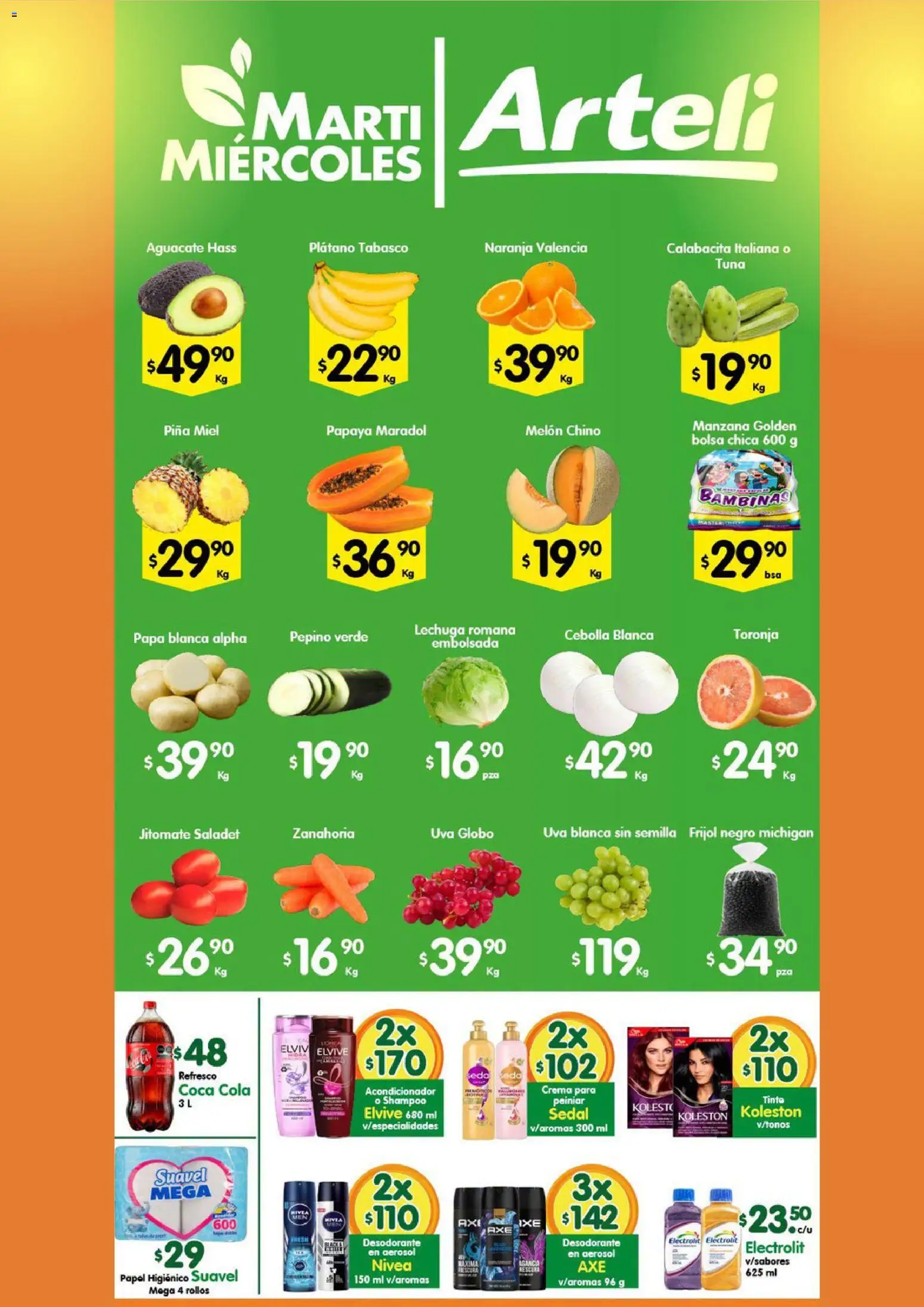 Nuevas ofertas de Arteli válidas en toda la República Mexicana desde el 01/09/2026. ¡Encuentra las mejores ofertas en Arteli folleto Tuxpan! | Página: 2 | Productos: Piña, Pepino, Zanahoria, Acondicionador