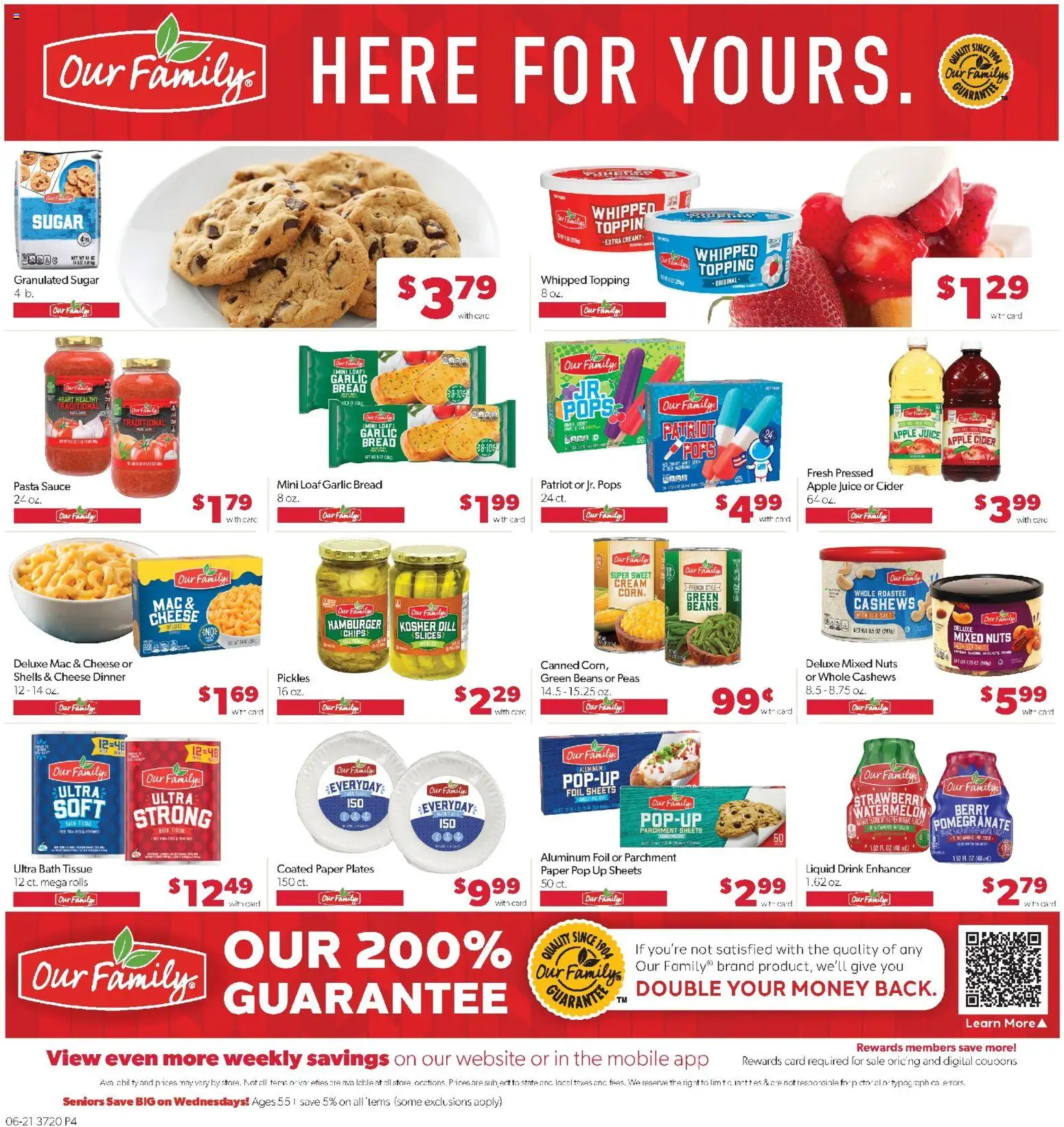 Family Fare Weekly Ad - NE - valid from 06/21/2026 | Page: 4 | Products: Cider, Cheese, Sauce, Sugar