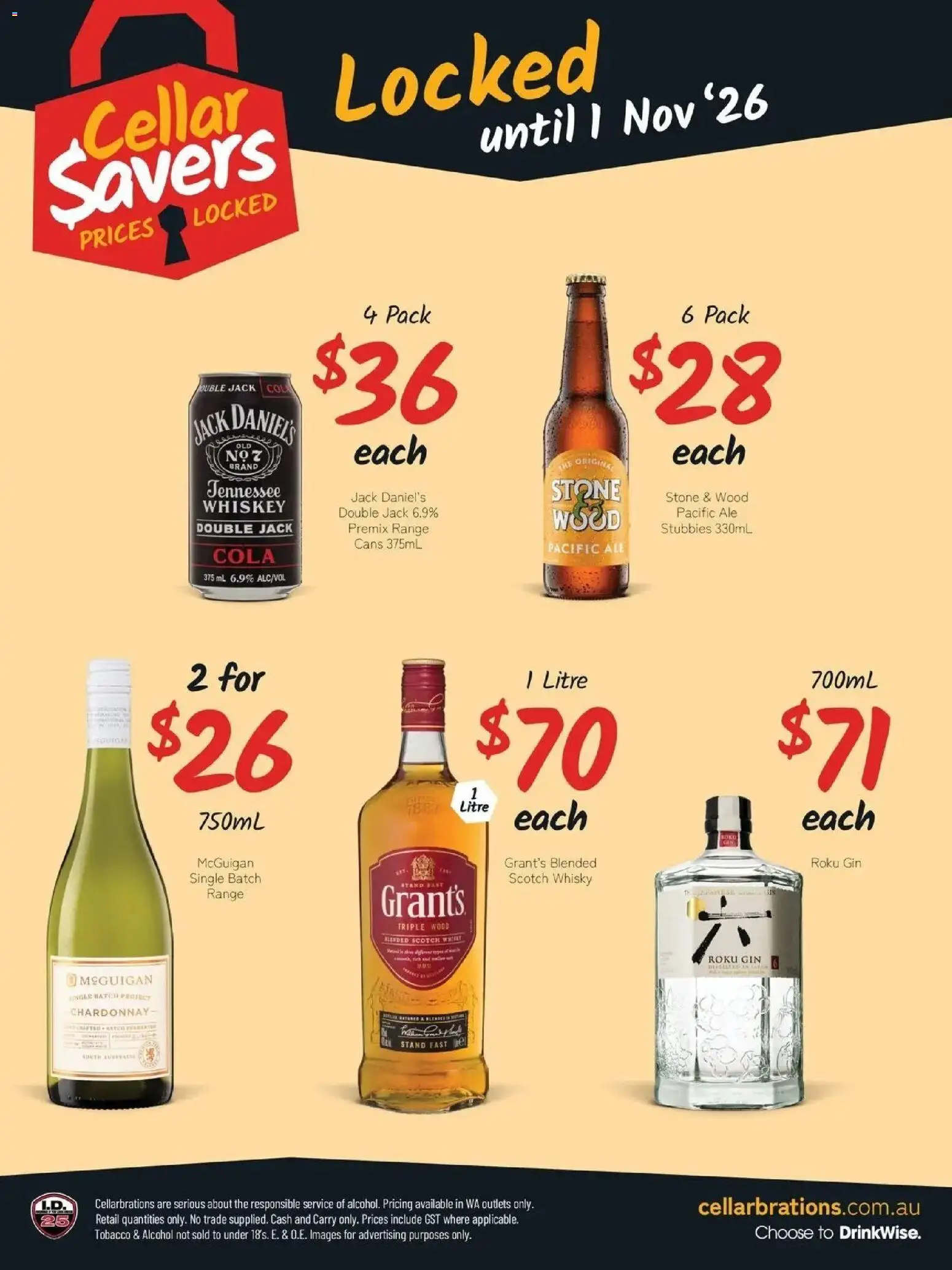 Cellarbrations catalogue - valid from 07/09/2026 | Page: 4 | Products: Gin, Whiskey, Scotch, Jack Daniel’s
