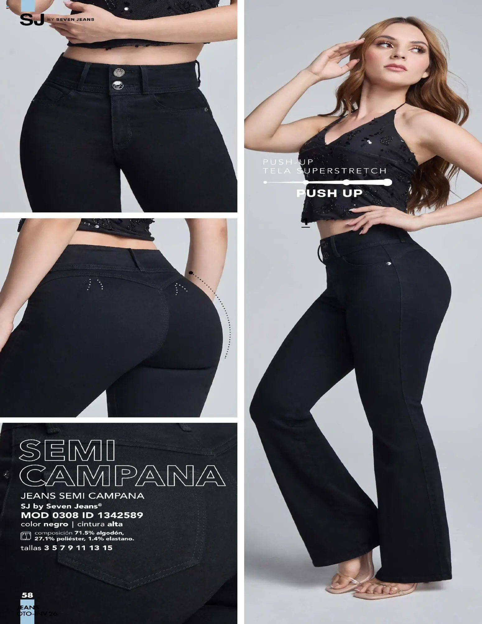 Nuevas ofertas de Price Shoes válidas en toda la República Mexicana desde el 03/08/2026. ¡Encuentra las mejores ofertas en Price Shoes catálogo Seven Jeans! | Página: 58 | Productos: Campana