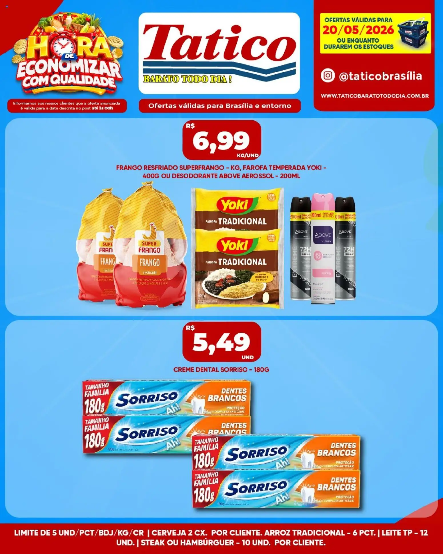 Tatico Folheto - válido de 20.05.2026 | Página: 6 | Produtos: Desodorante, Leite, Arroz, Farofa