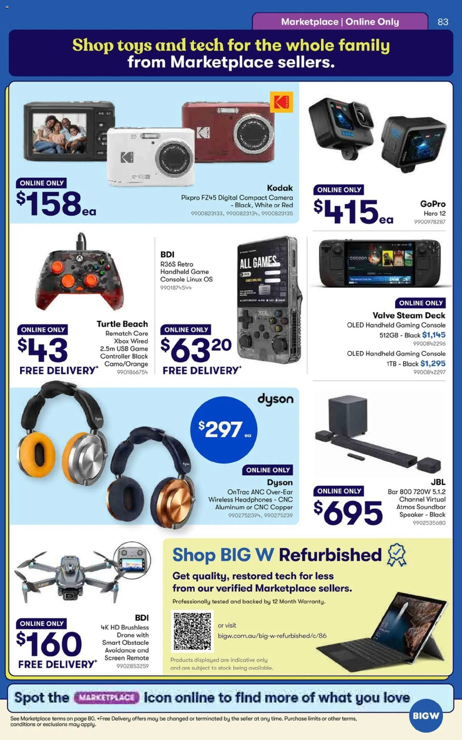Big W catalogue - valid from 09.06.2026 | Page: 83 | Products: Controller, Headphones, Gaming console, Usb
