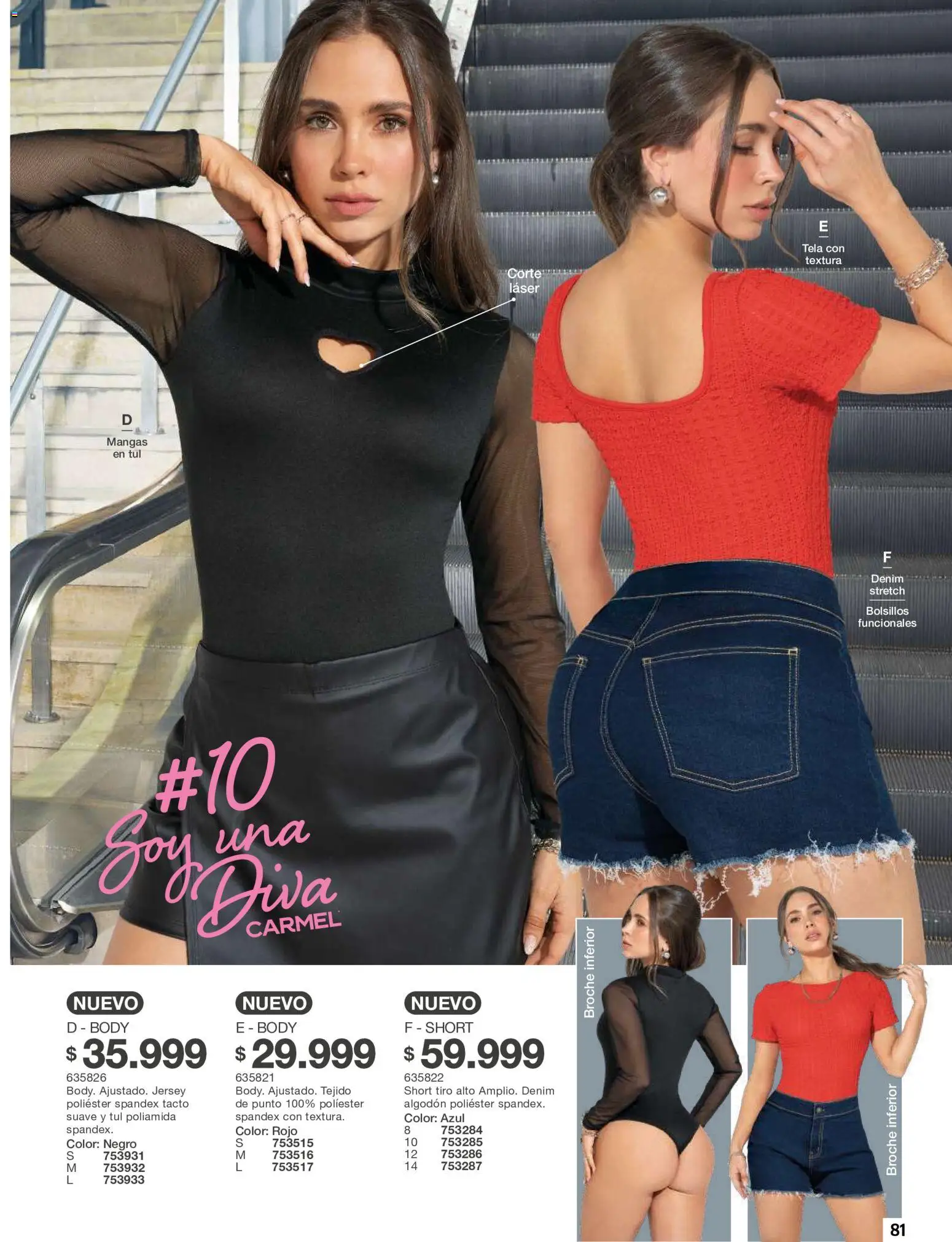 Carmel revista - valida desde el 01/10/2026 | Página: 81 | Productos: Algodón, Bolsillos, Body, Short