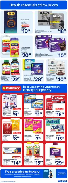 Preview of Trojan condoms, Selected varieties. 16s - 22s. from shop Walmart valid from Sep 17, 2026 | Page: 15 | Products: Protein powder, Drinks, Pants, Underwear