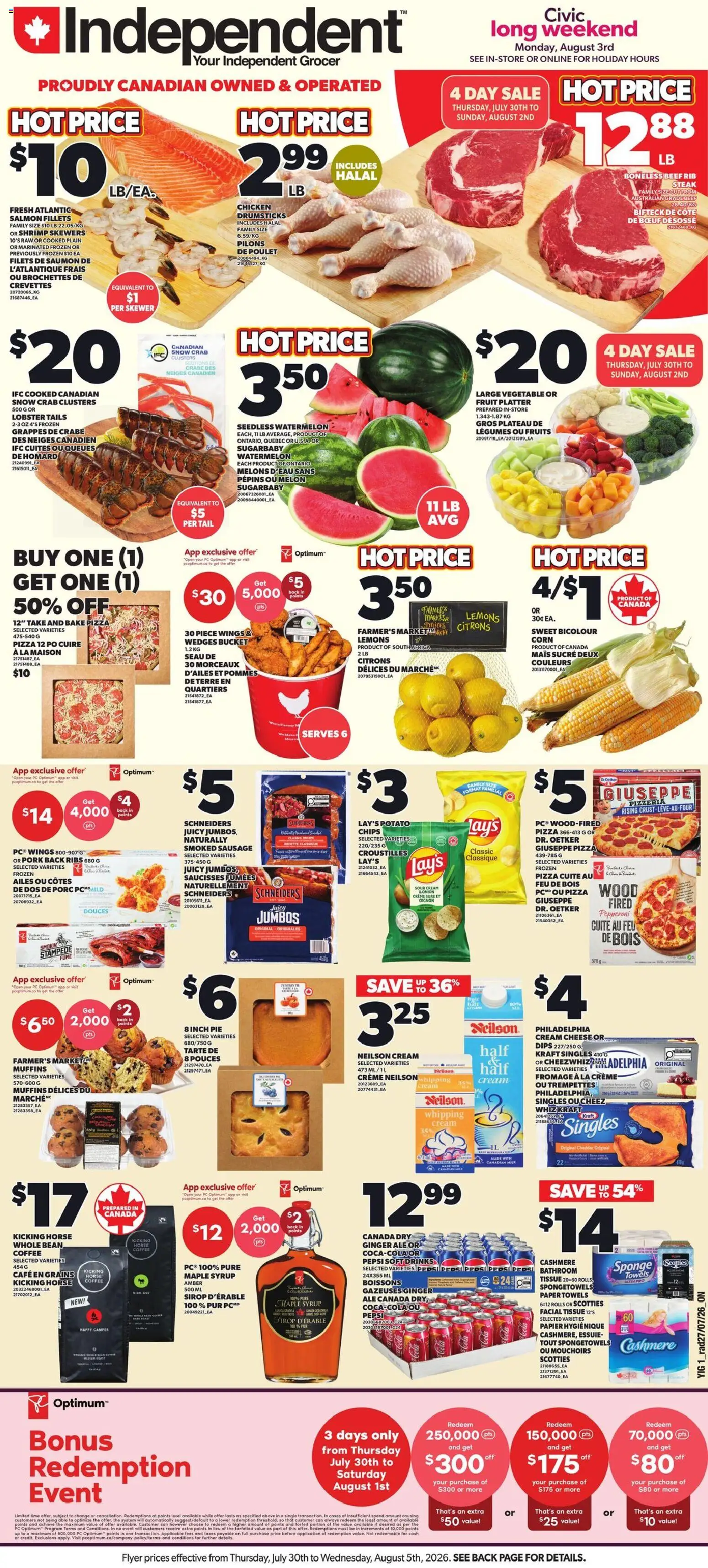 Independent Grocer flyer valid from Jul 30, 2026 | Page: 1
