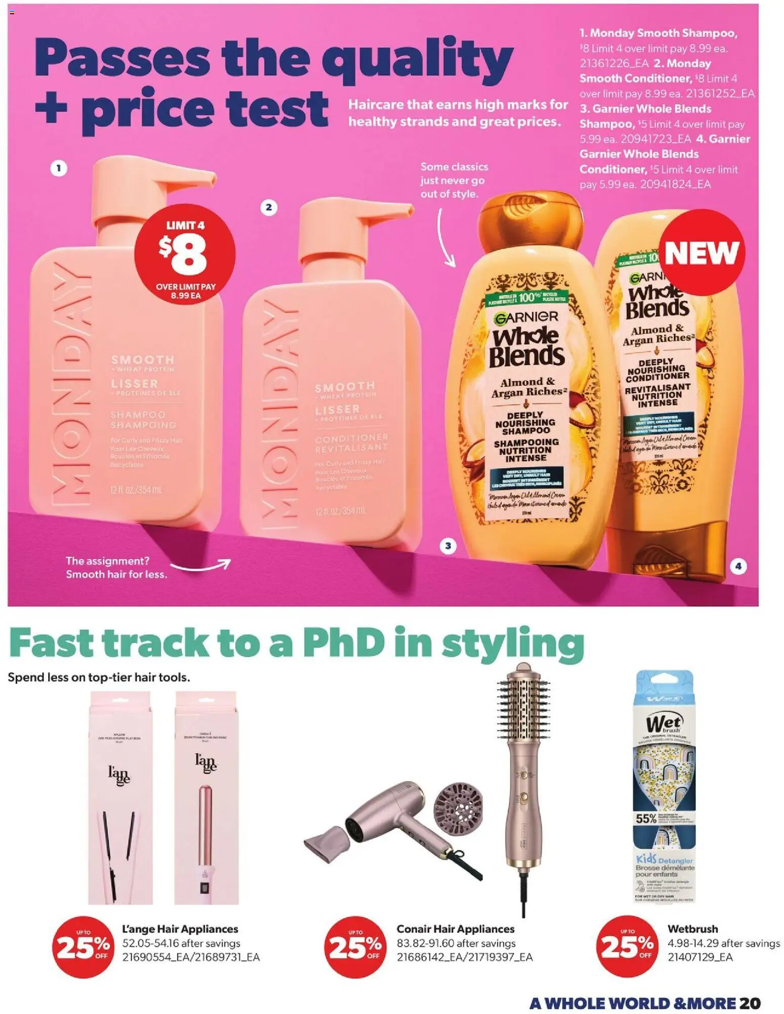 Real Canadian Superstore flyer valid from Aug 6, 2026 | Page: 20 | Products: Cream, Shampoo, Conditioner