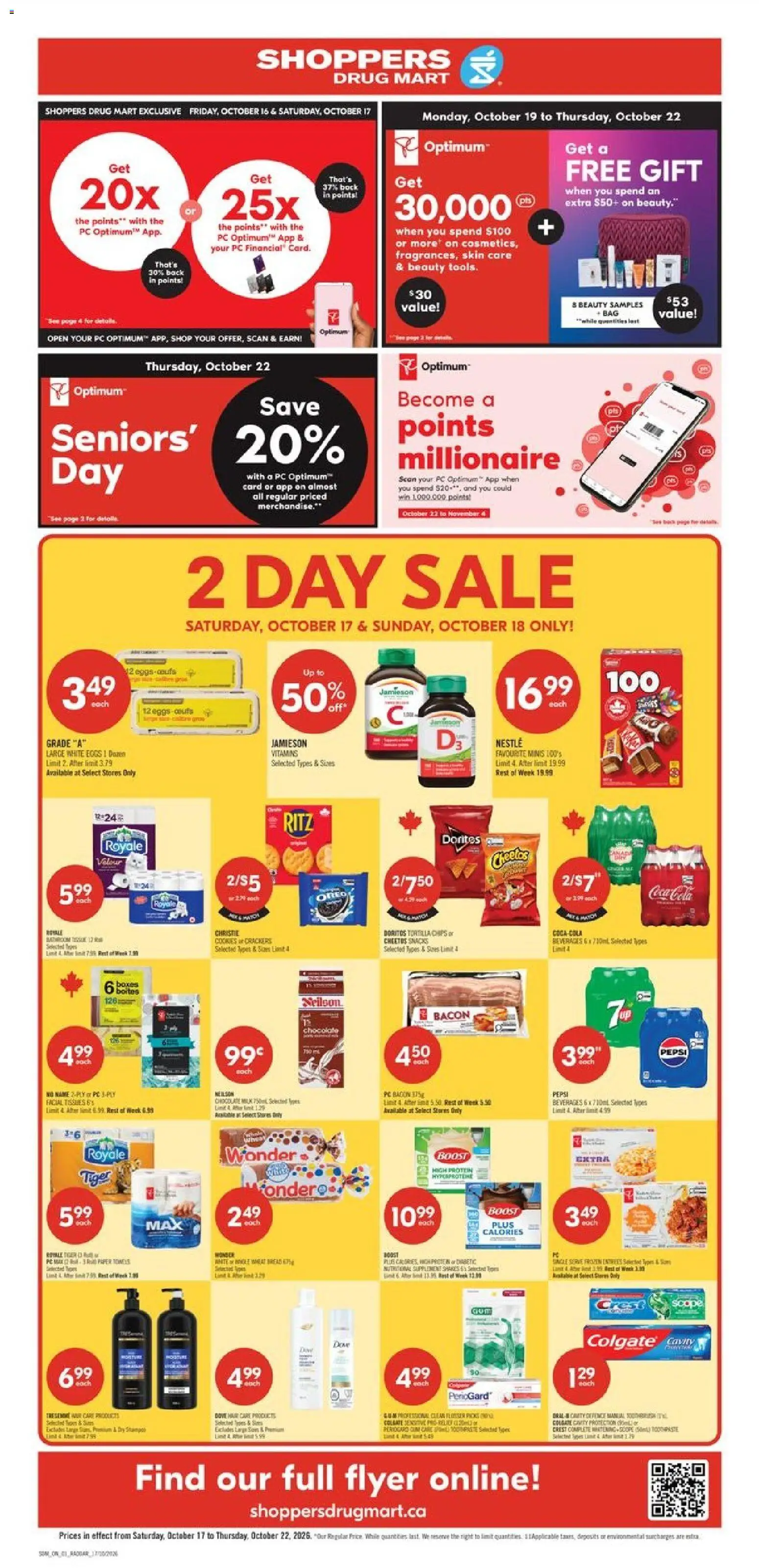 Shoppers weekly flyer / circulaire from Oct 17, 2026 > weekly specials & deals