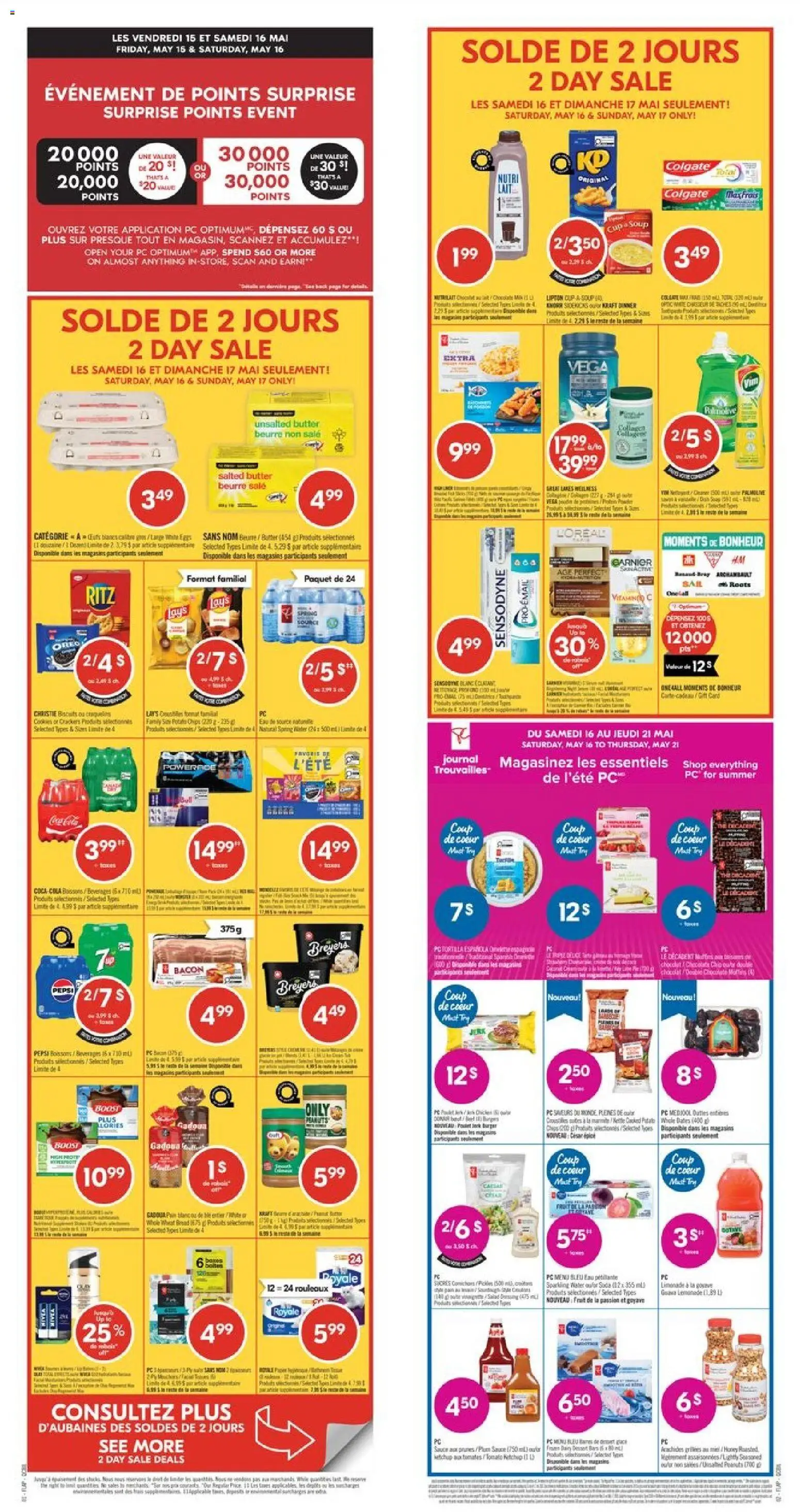 Pharmaprix flyer valid from 15.05.2026 | Page: 1 | Products: Cookies, Butter, Bread, Chicken