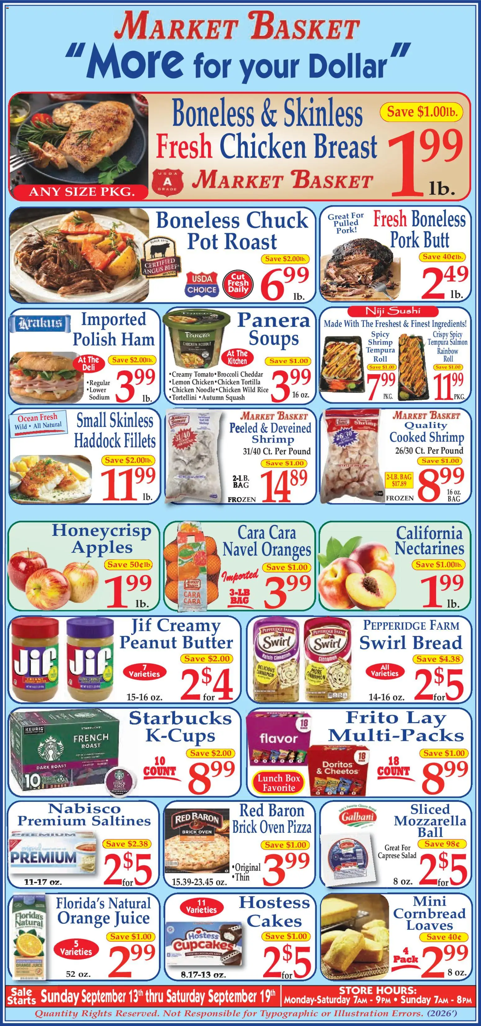 Market Basket Ad - valid from 09/13/2026 | Page: 1