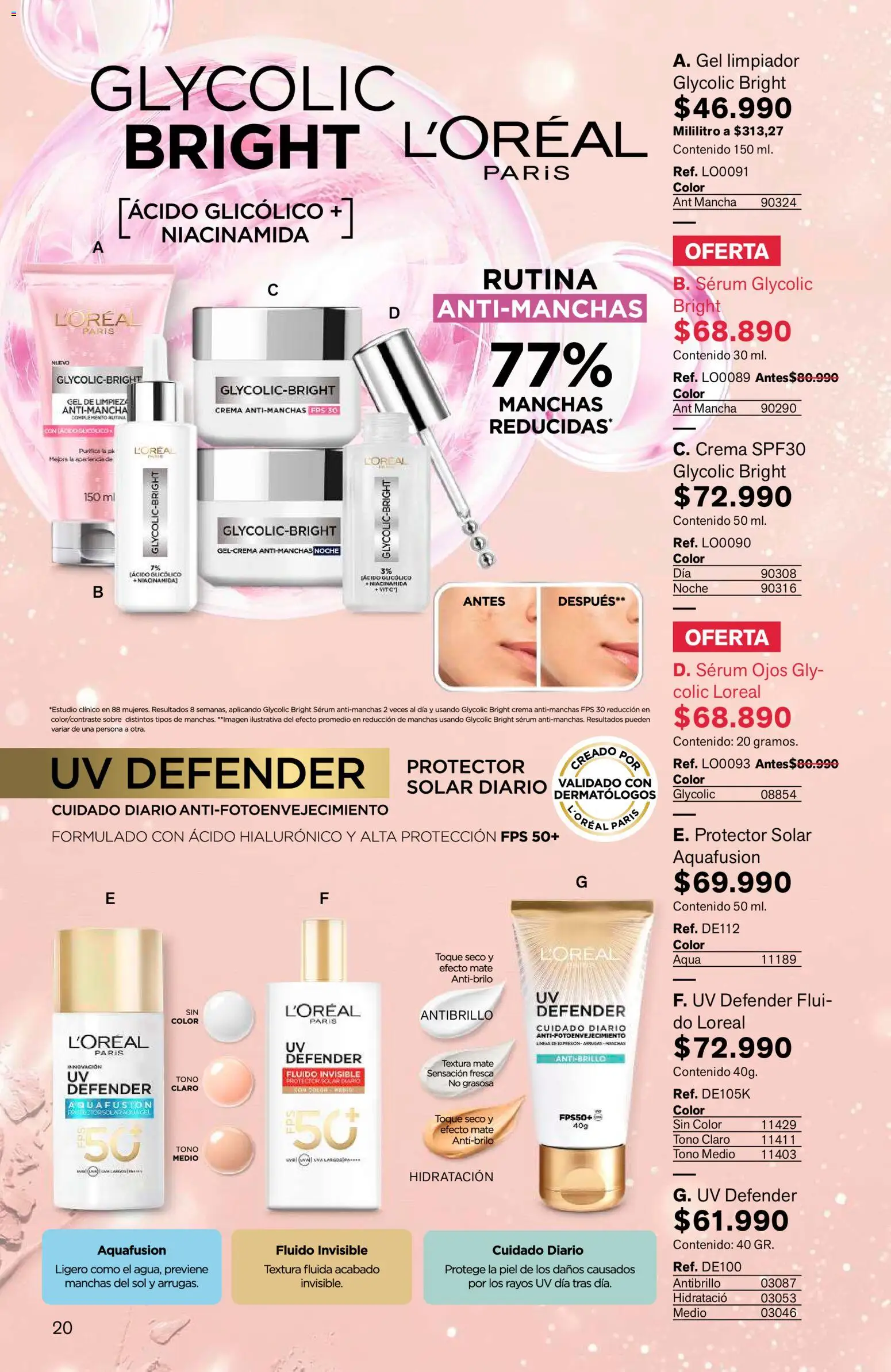 Leonisa revista - valida desde el 15/07/2026 | Página: 20 | Productos: Crema, Sobre, Limpiador, Protector solar