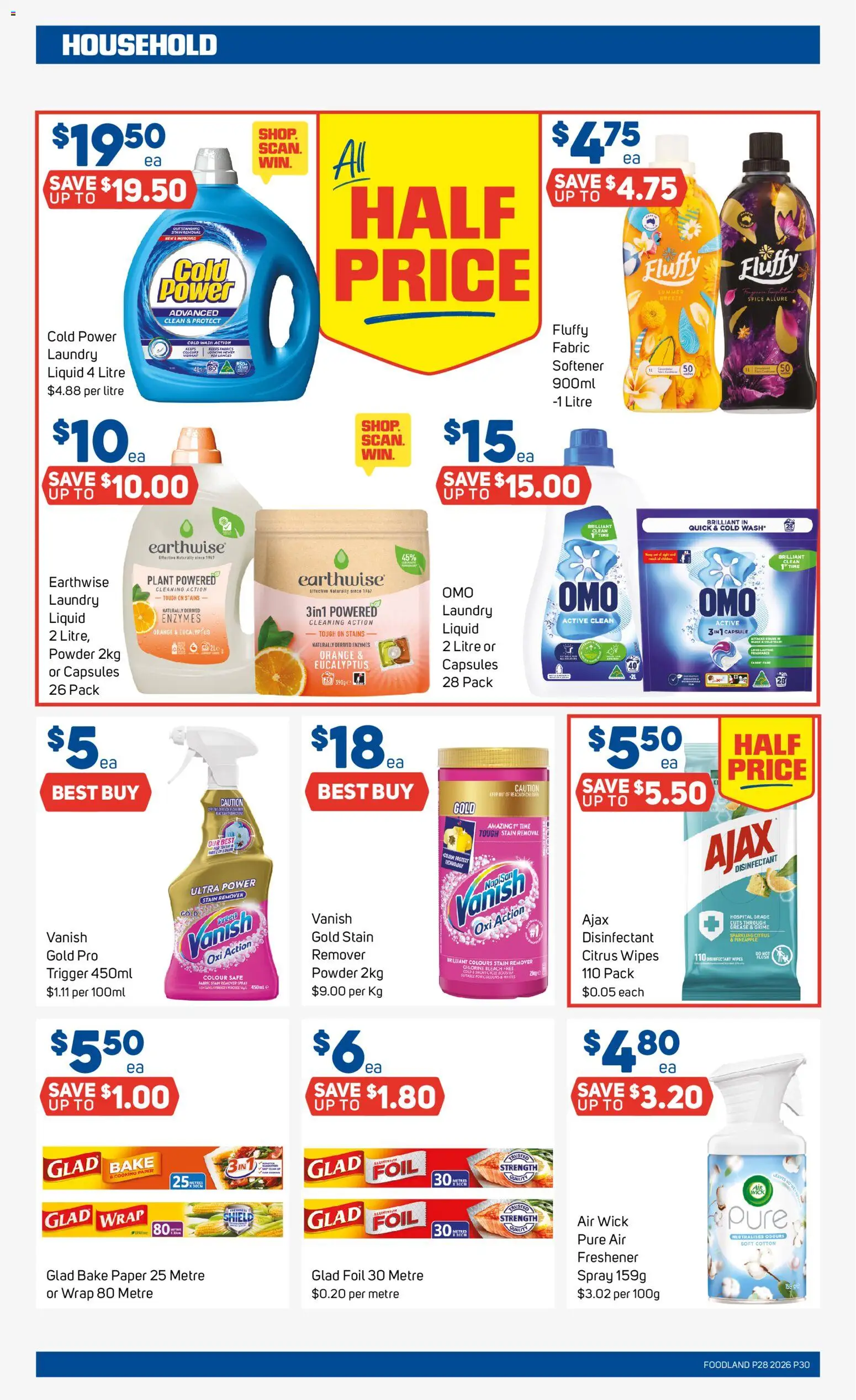 Foodland catalogue - valid from 08/07/2026 | Page: 30 | Products: Powder, Stain remover, Laundry, Safe