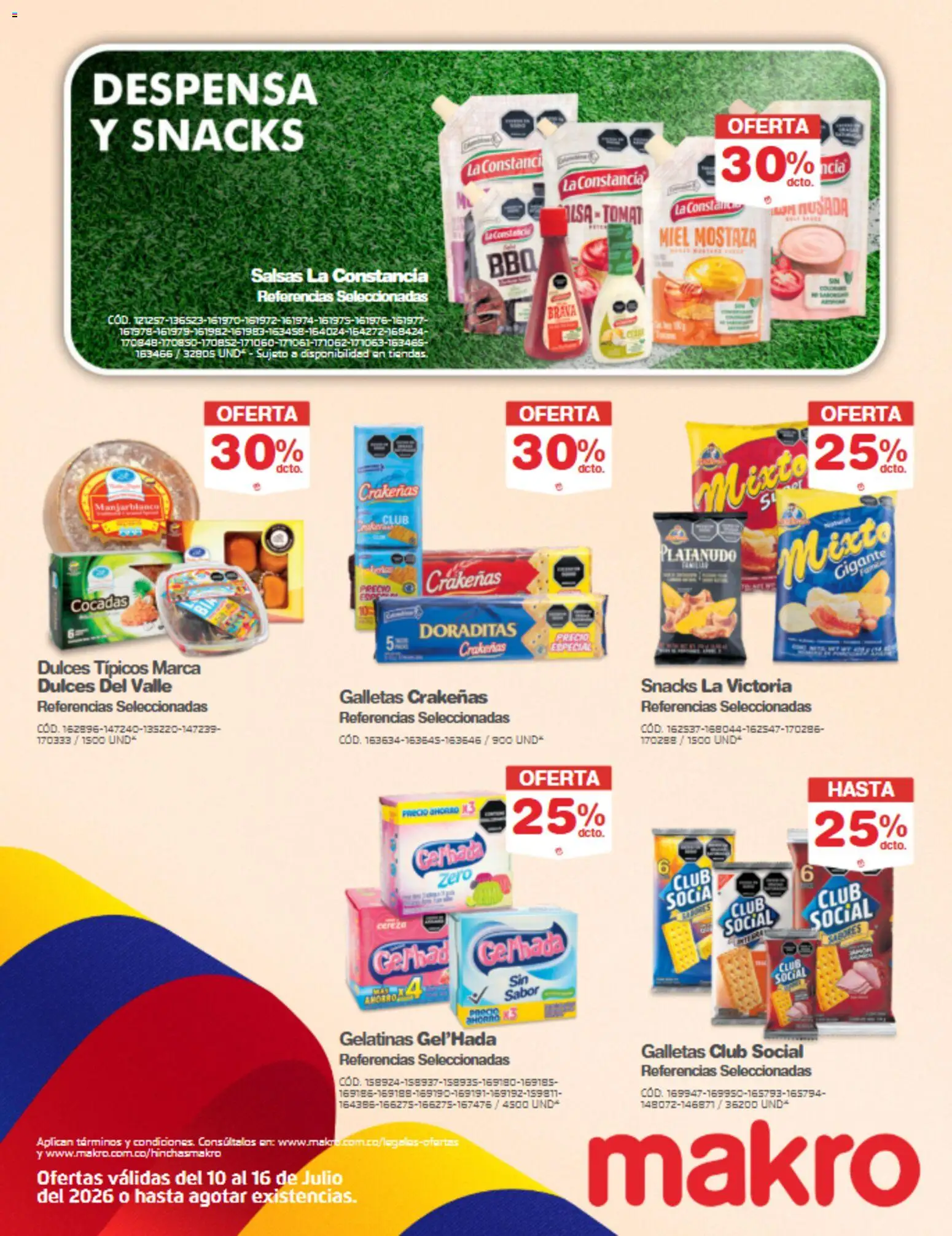 Makro revista - valida desde el 10/07/2026 | Página: 33 | Productos: Galletas, Salsas, Dulces, Mostaza