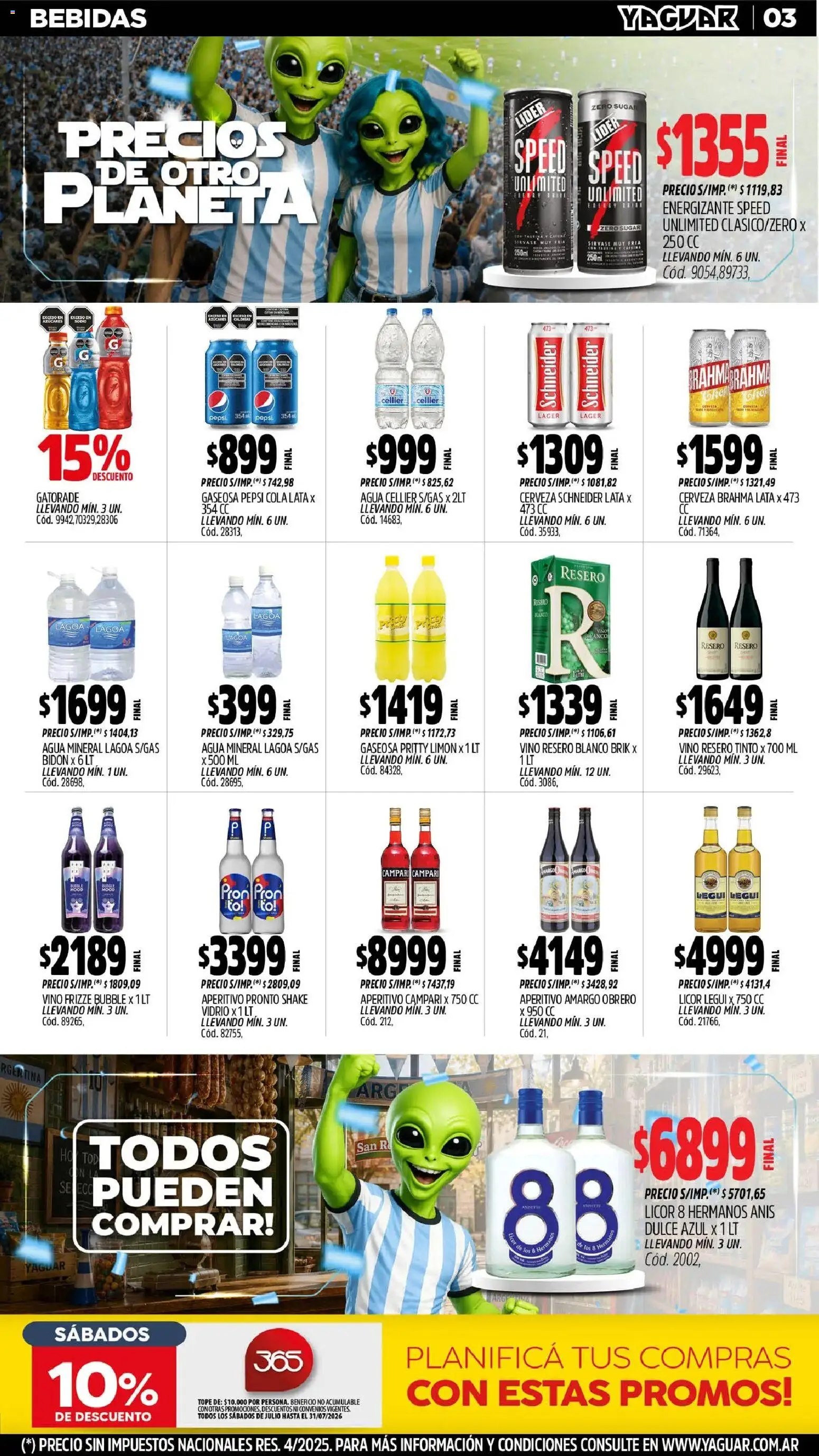 Yaguar - Oferta Semanal Córdoba │ válido desde el 29/06/2026 | Página: 4 | Productos: Gaseosa, Limón, Vino, Cerveza