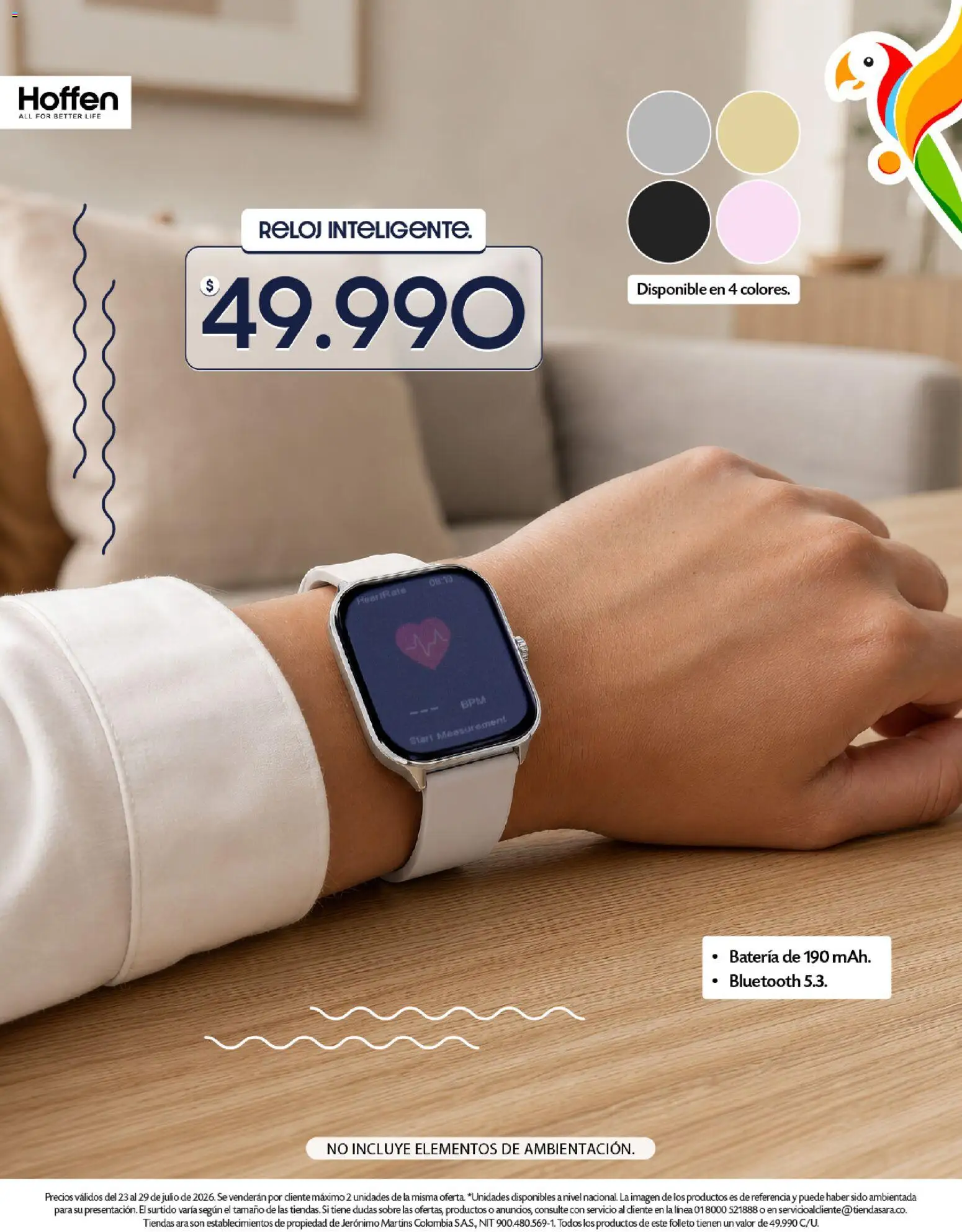 Ara revista - valida desde el 23/07/2026 | Página: 3 | Productos: Reloj, Sobre, Batería