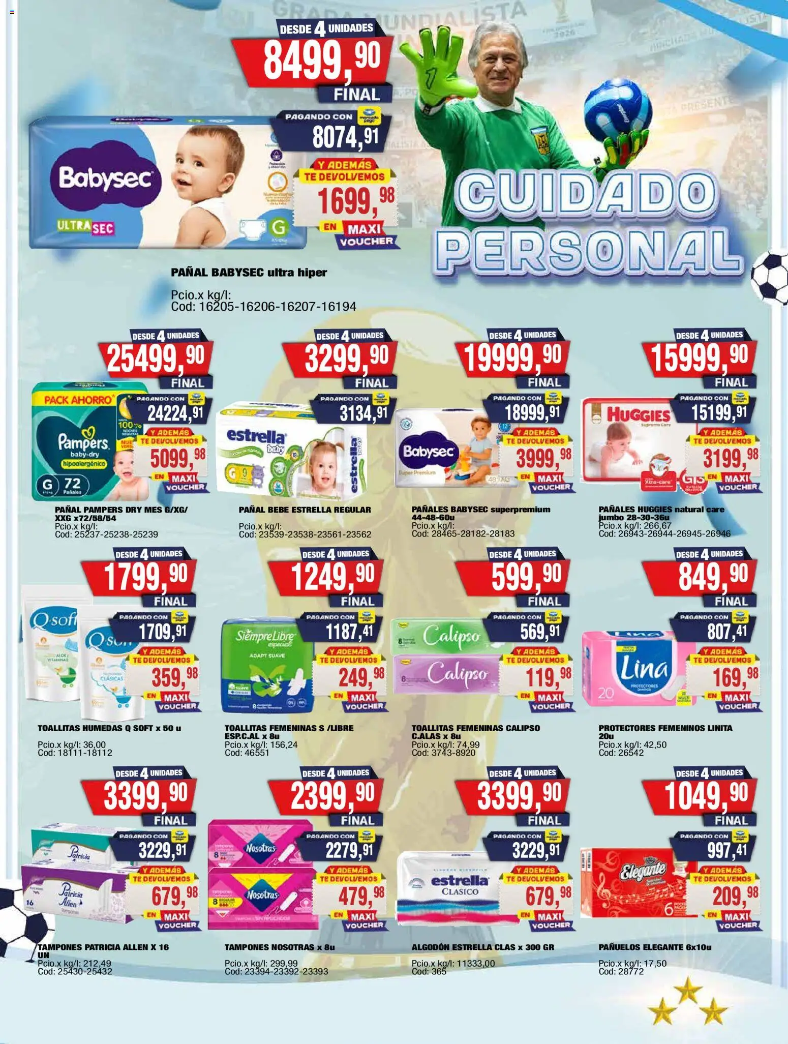 Maxiconsumo ofertas │ válido desde el 15.06.2026 | Página: 28 | Productos: Algodón, Té, Pañales, Toallitas femeninas