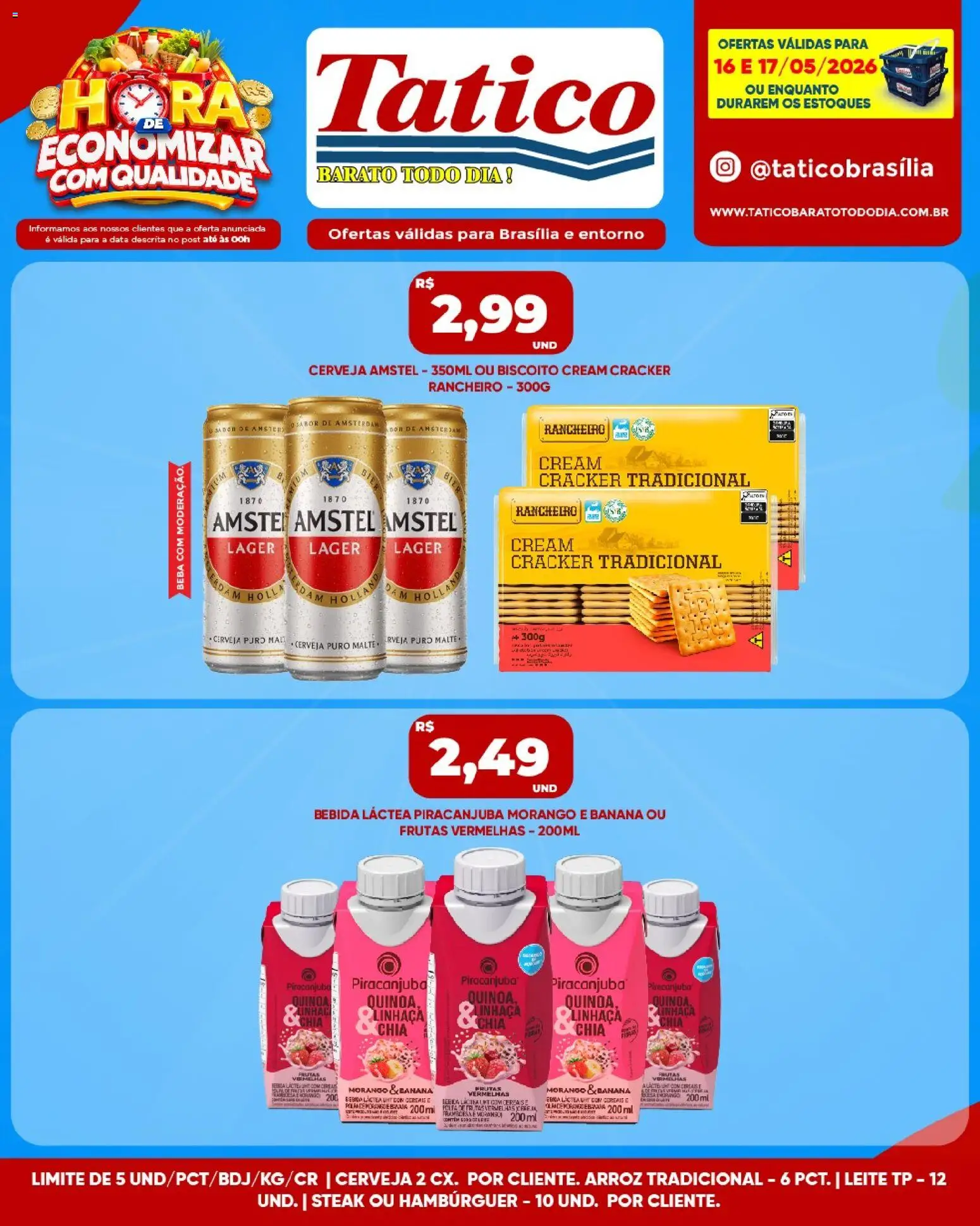 Tatico Folheto - válido de 18.05.2026 | Página: 23 | Produtos: Linhaça, Chia, Hambúrguer, Cream cracker