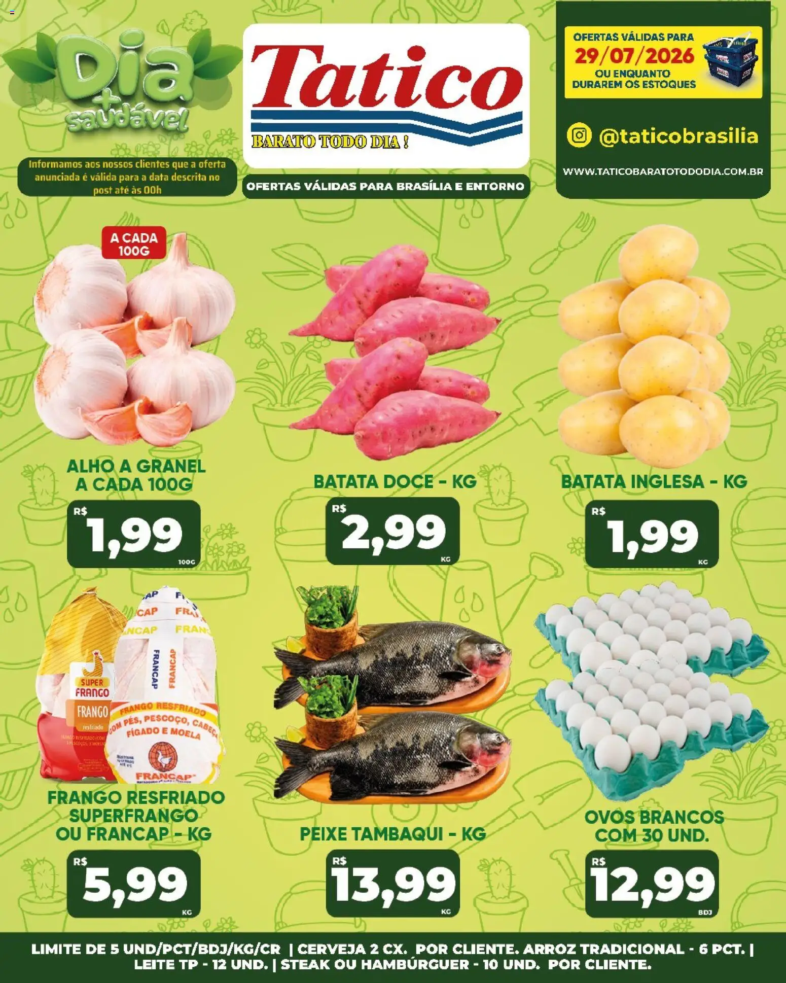 Tatico Folheto - válido de 30/07/2026 | Página: 48 | Produtos: Moela, Arroz, Batata, Frango