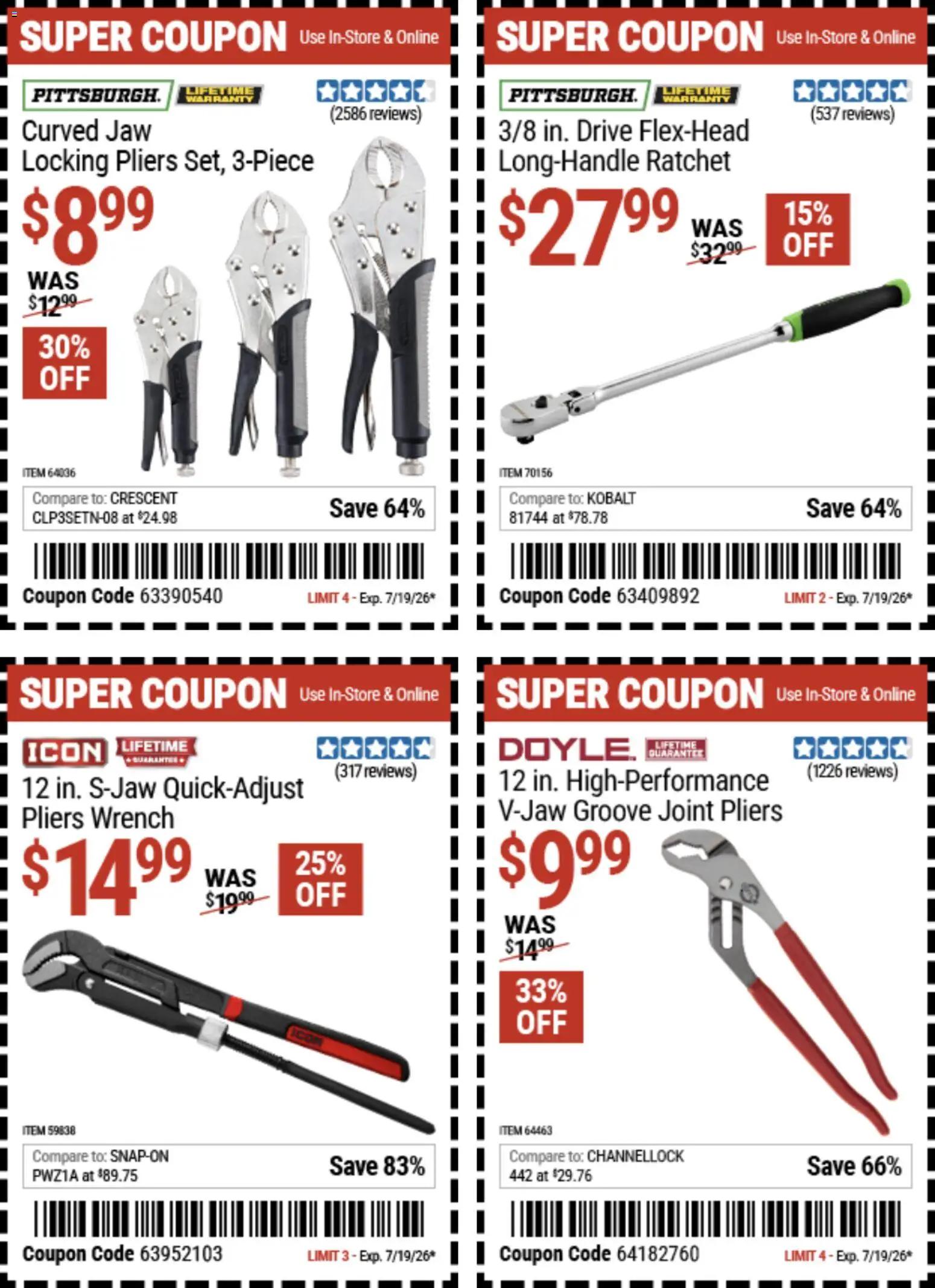 Harbor Freight Weekly Ad - valid from 07/06/2026 | Page: 6 | Products: Wrench, Ratchet
