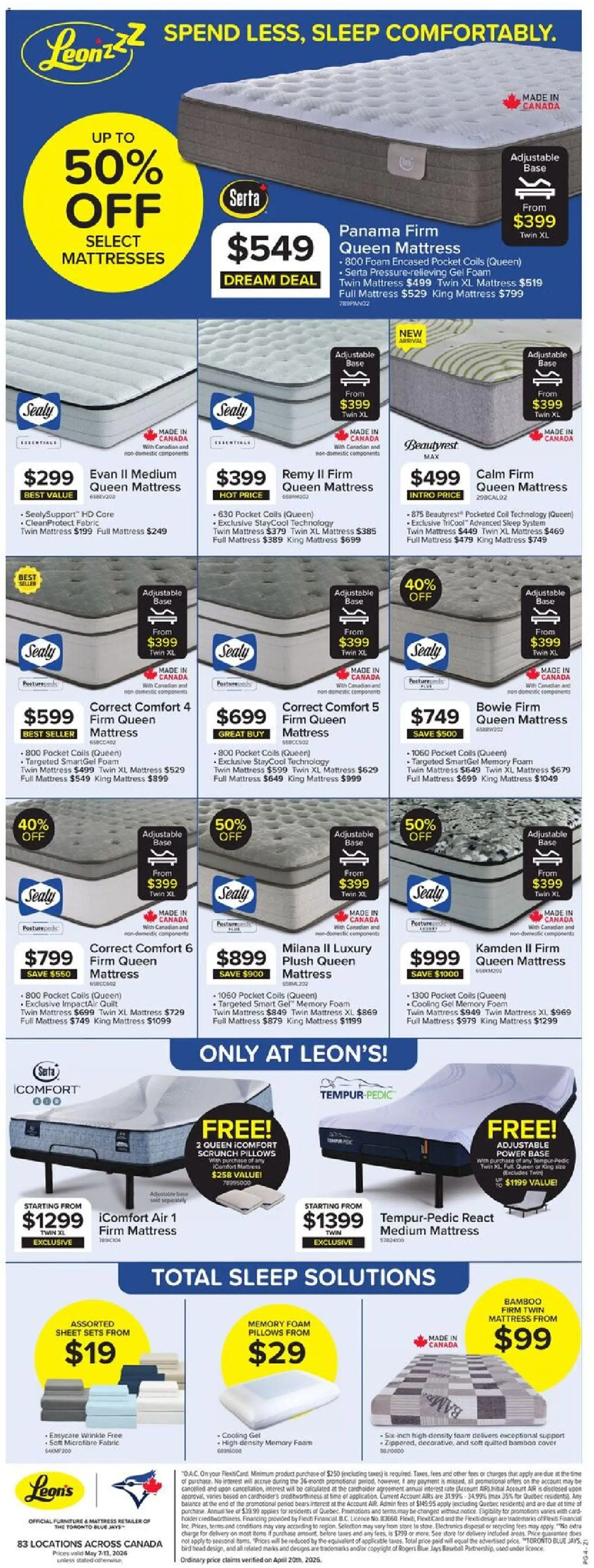 Leon's flyer valid from 07.05.2026 | Page: 4 | Products: Mattress, Apples